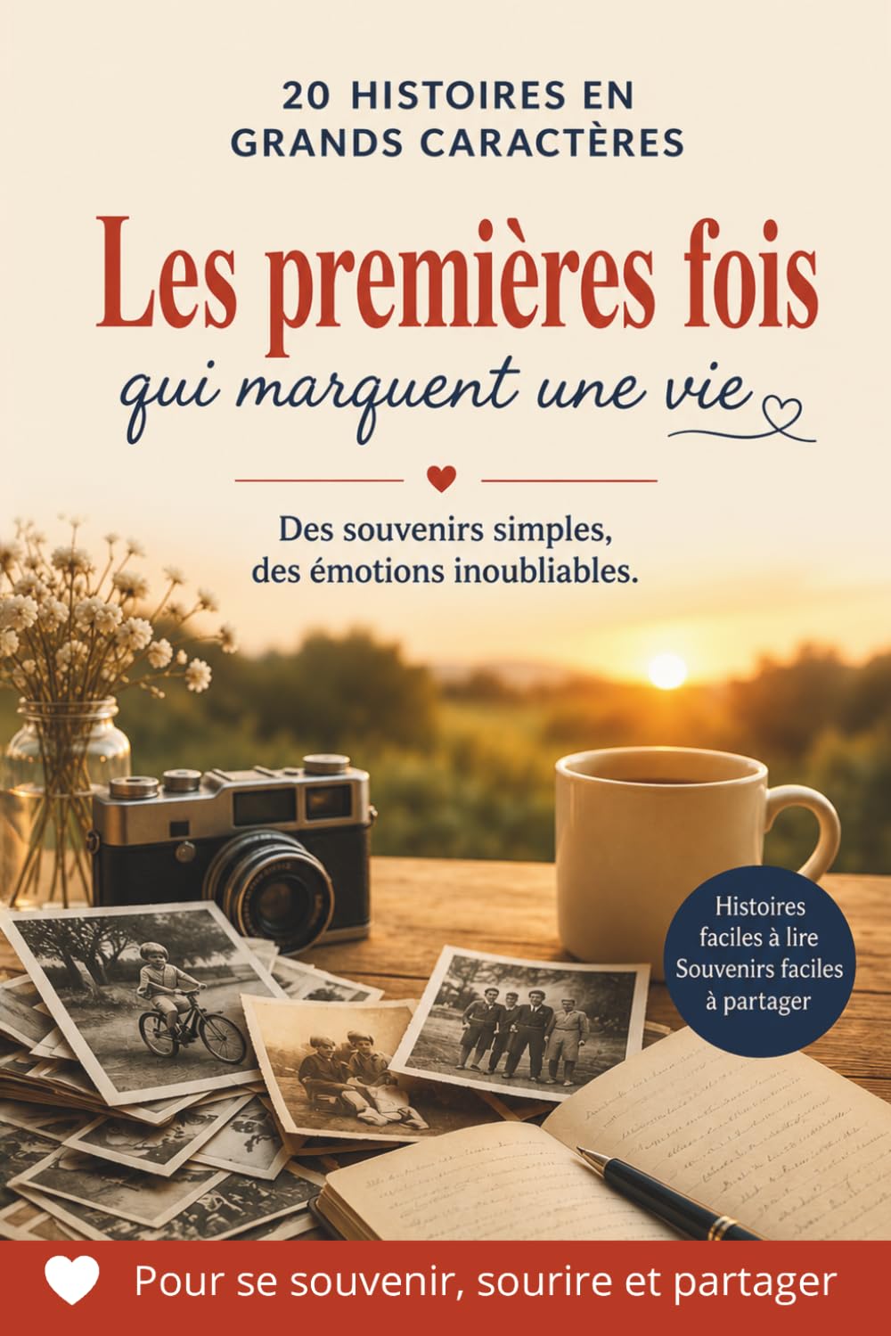 20 histoires courtes en grands caractères – Les premières fois qui marquent une vie: Histoires courtes et faciles à lire pour raviver les souvenirs et partager des moments précieux