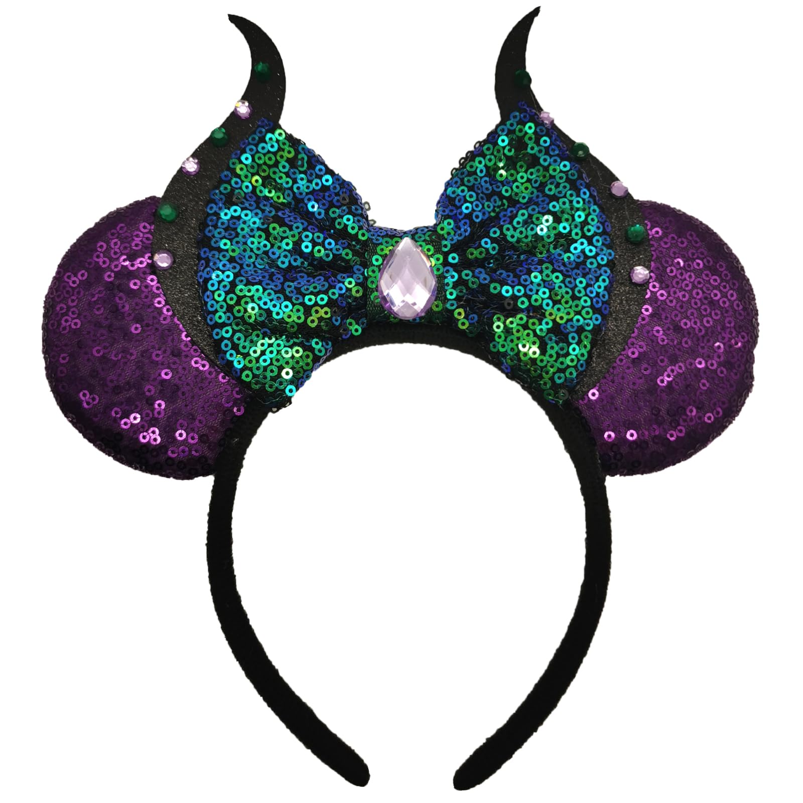 Viwind Headbands for Women, Sequin Hairbands Birthday Decorations Halloween Hair Accessories