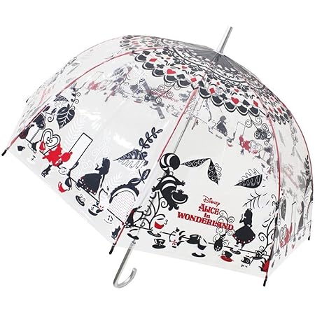 Amazon キャラクター 傘 ふしぎの国のアリス アリス 大人 ビニール傘 60cm ジェイズプランニング 長傘 通販