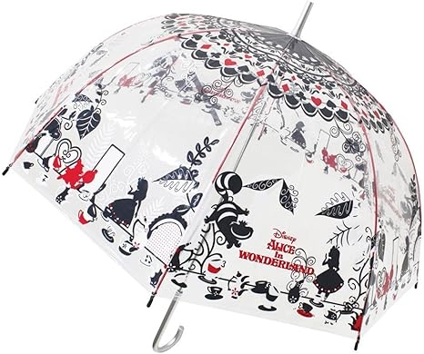 Amazon キャラクター 傘 ふしぎの国のアリス アリス 大人 ビニール傘 60cm ジェイズプランニング 長傘 通販