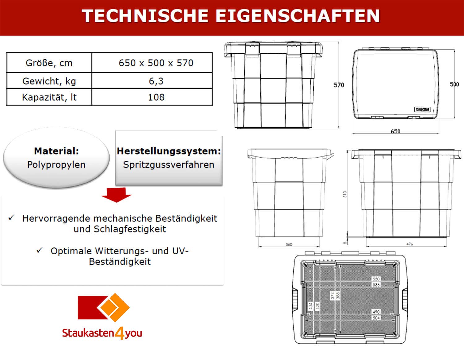 108l abschließb. Streugutbehälter Streukiste f. Ölbindemittel Salz Sand Katzenstreu etc. Staubox Lagerbox