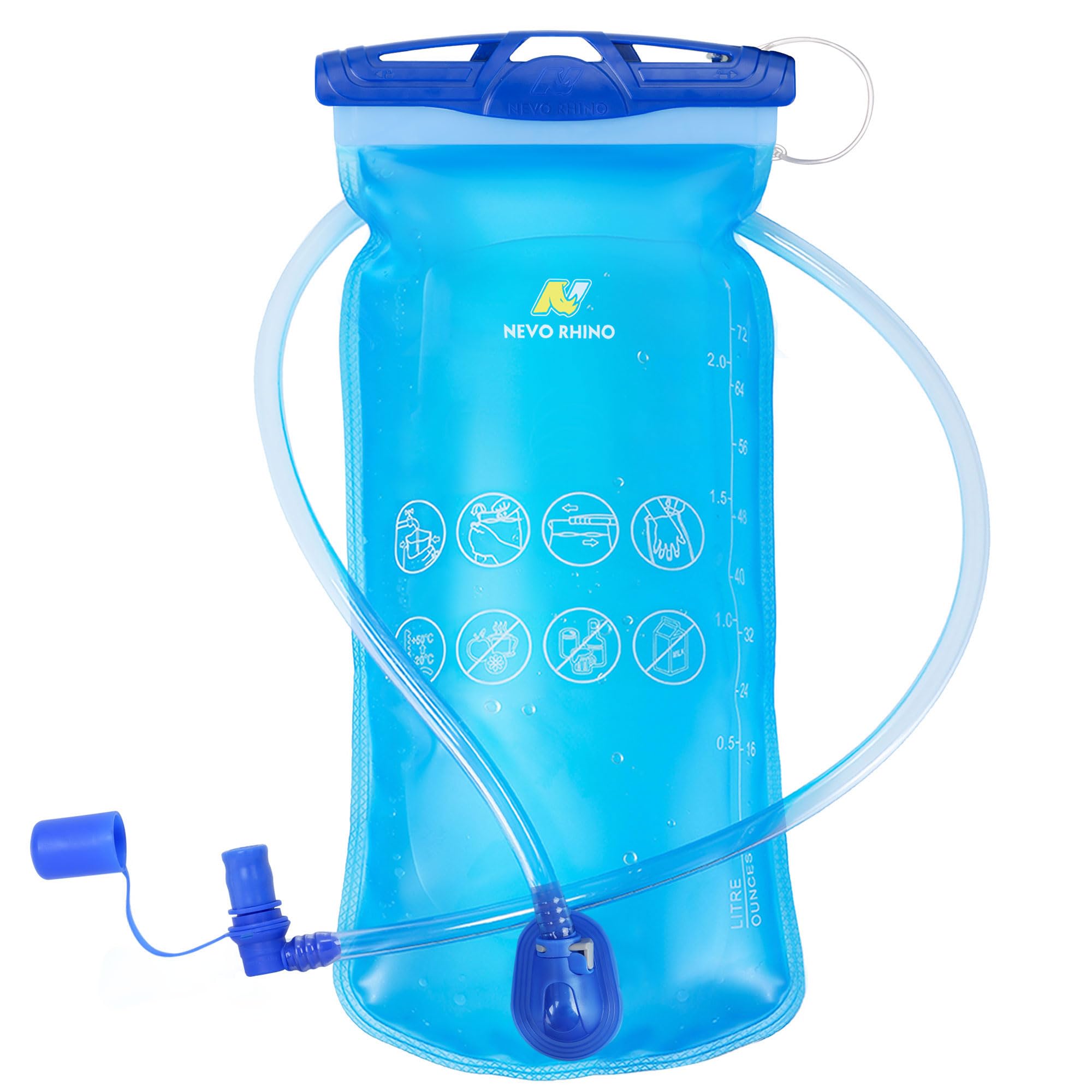 N NEVO RHINO Hydration Bladder1.5L- 2L-3L Leak Proof Water Reservoir, BPA -Free Water Pouch, Water Bladder for Hydration Pack，Hiking Backpack