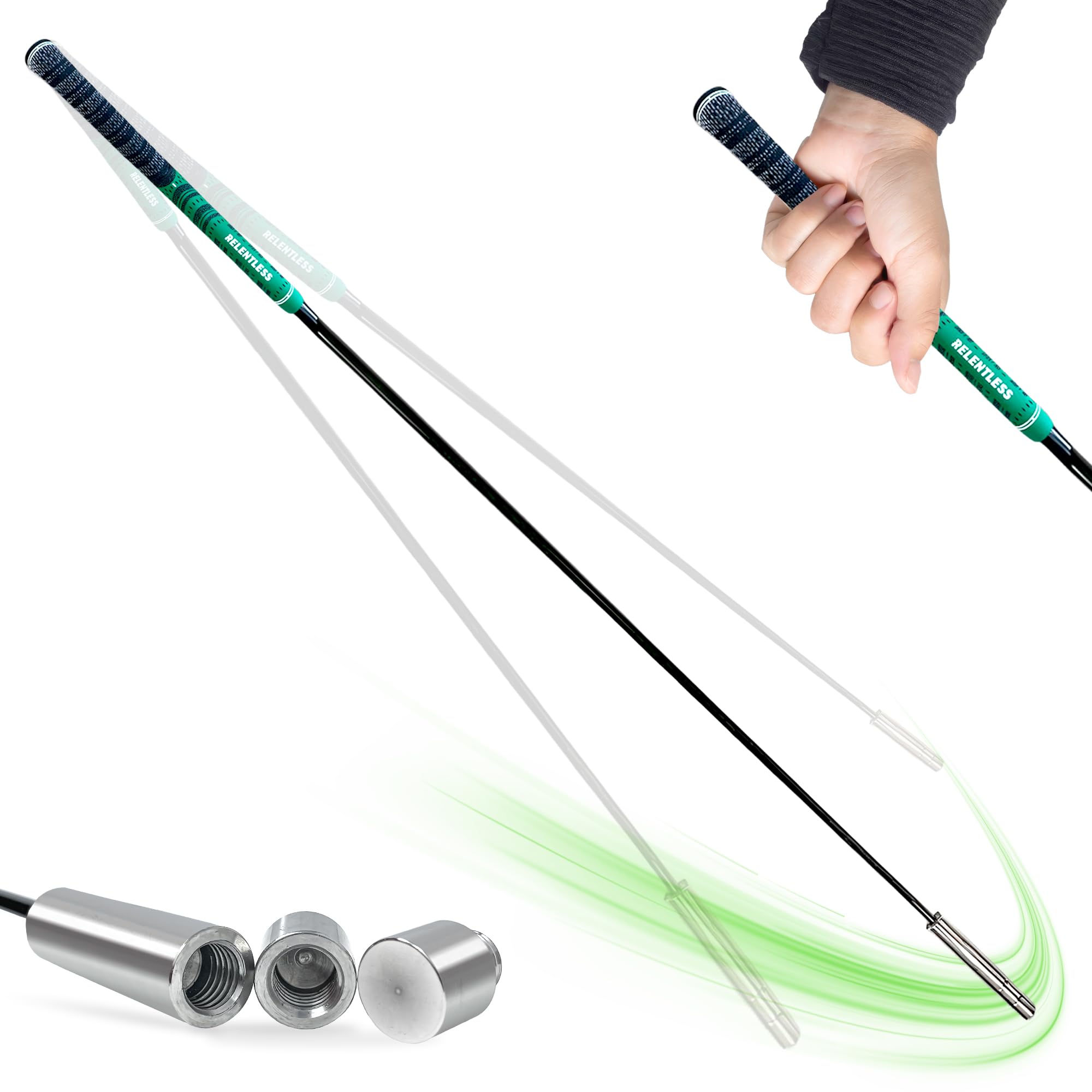 RELENTLESS GOLF Speed Stick | Free Training Plan | Gain 5-10% Clubhead Speed | +30 Yards | Improve Tempo and Accuracy | Great Golf Gift