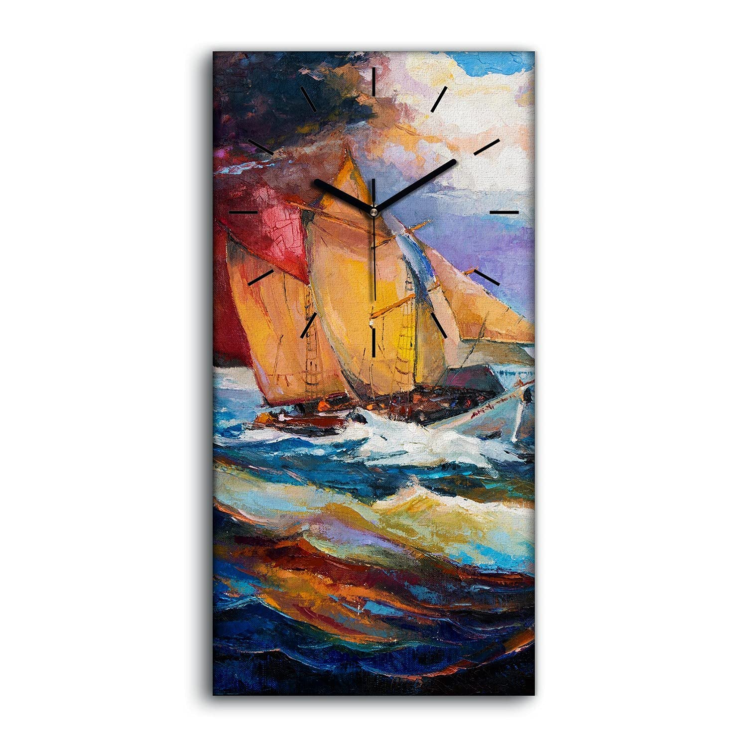 Horloge sur Toile Silencieuse Ne Pas Tic Tac Salon 30x60
