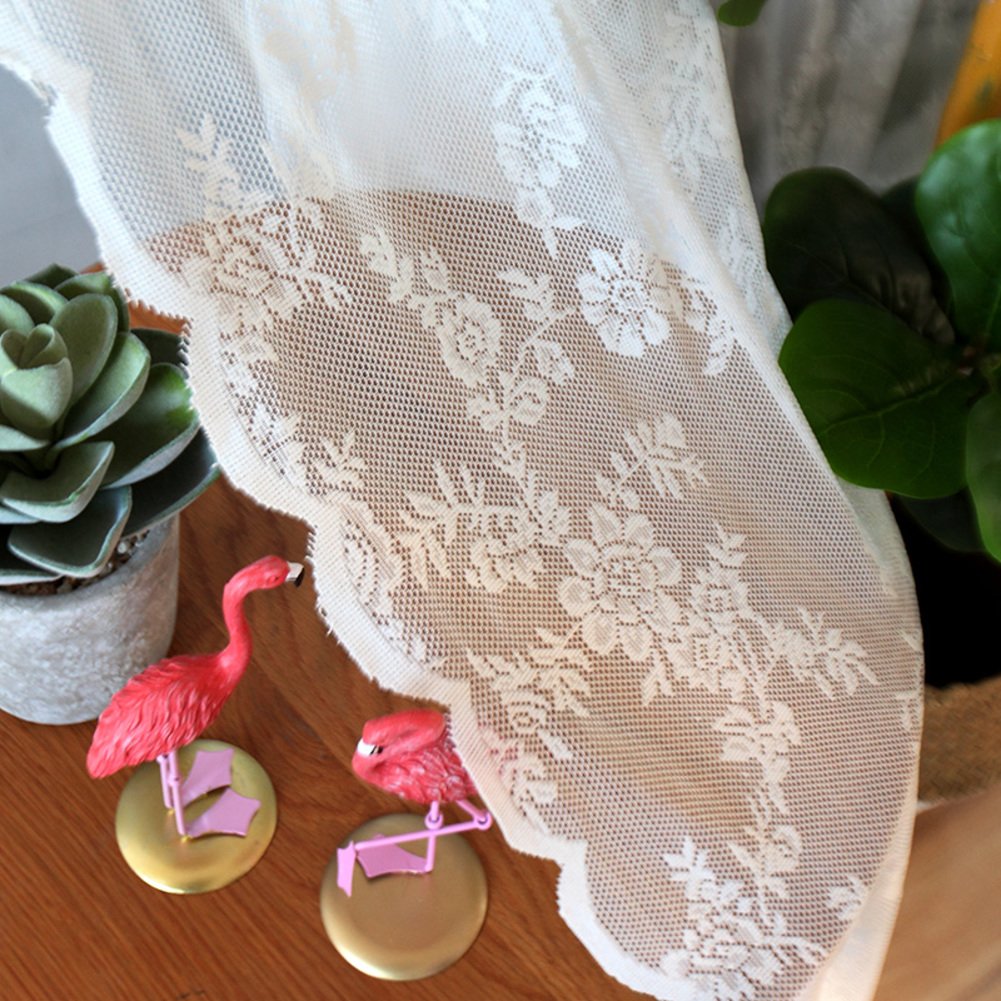 Amazon｜レース チュール,刺繍 白 半-ベールに包まれたカーテン ベッド