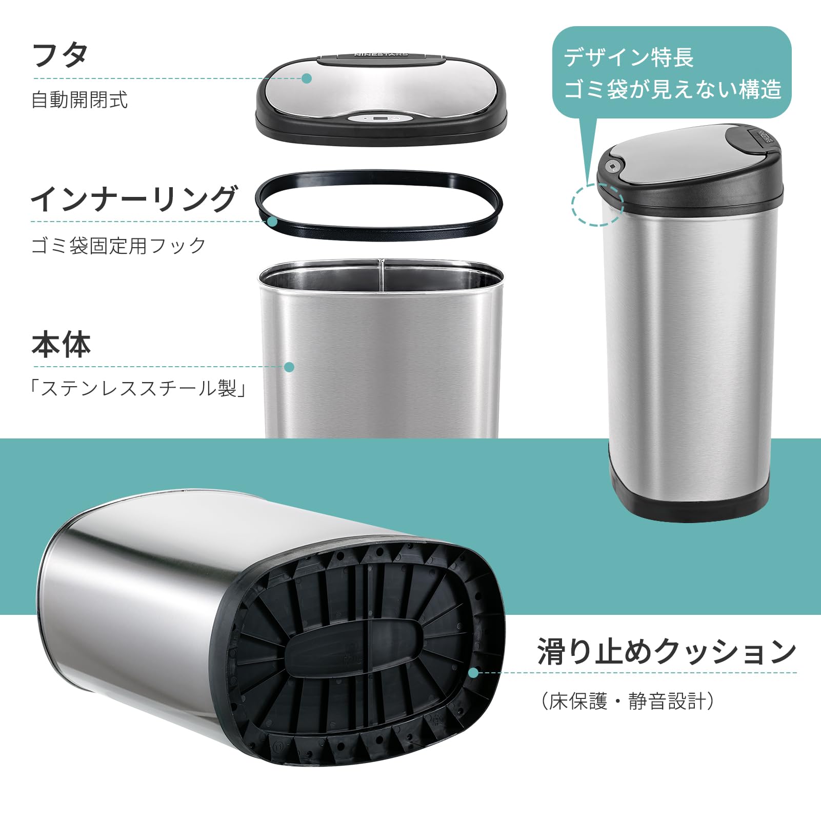 Amazon.co.jp: ナインスター(Ninestars) モーションセンサーオーバル