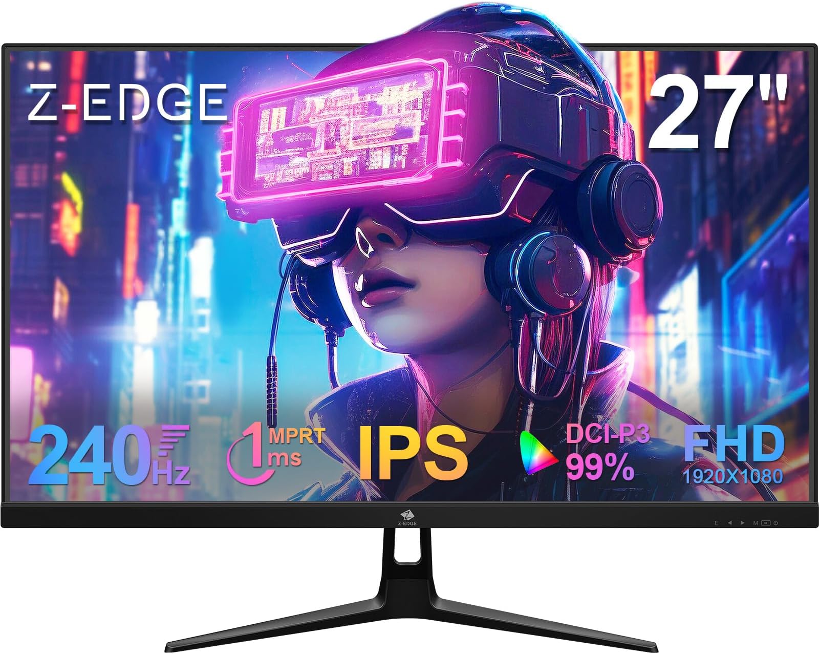 Z-Edge 27-inch Gaming Monitor 1920x1080 240Hz 1ms Frameless LED Gaming ...