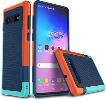 Jeylly Galaxy S10 Plus Case, 3 Color Hybrid Impact Soft TPU with Stylish Edge Slim Thin Silicone Phone Cover Case for Samsung Galaxy S10 Plus 6.4 inch, Blue