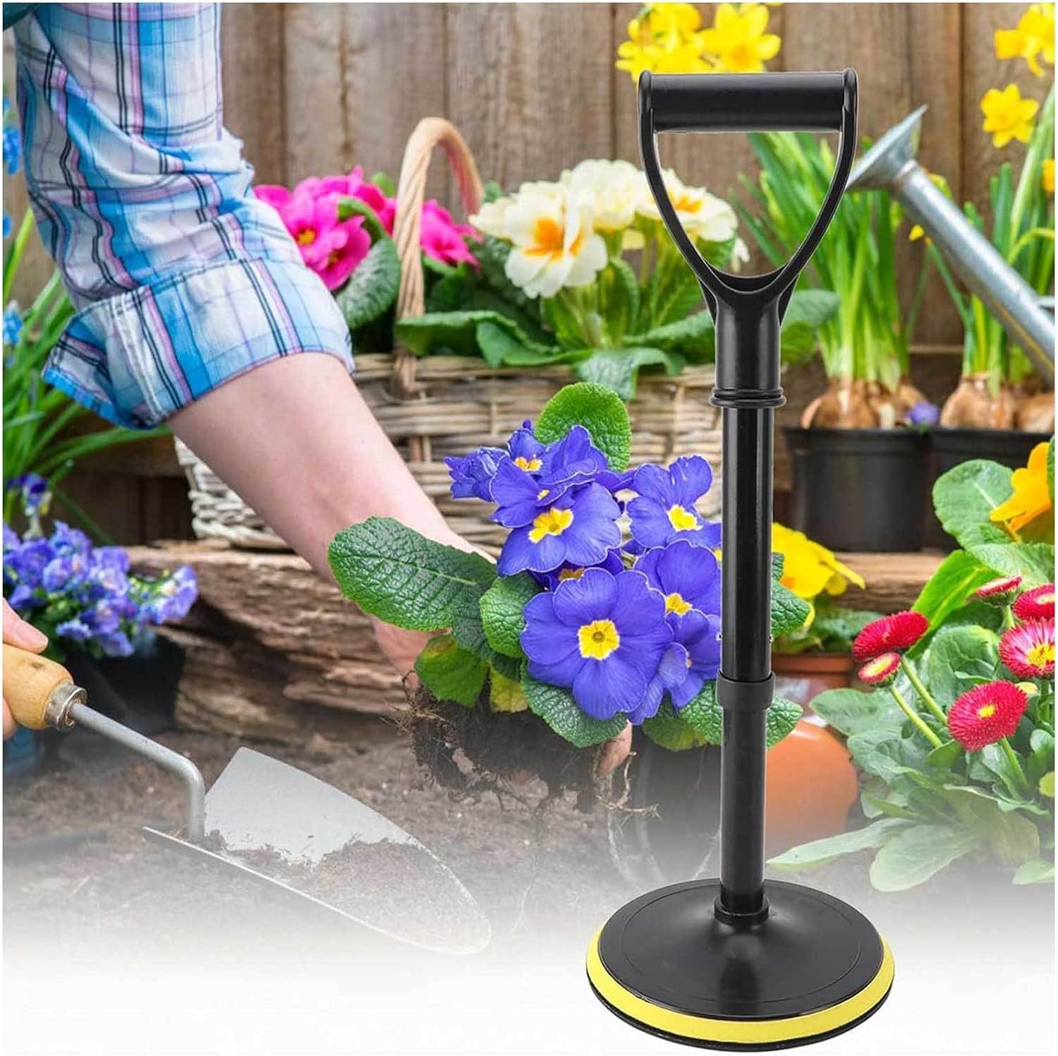 立ち上がり補助器具, 41~61cm 3段階の高さ調整 介護用具, 軽量、ポータブル、滑り止め ベッド落下防止 高齢者に適したツール