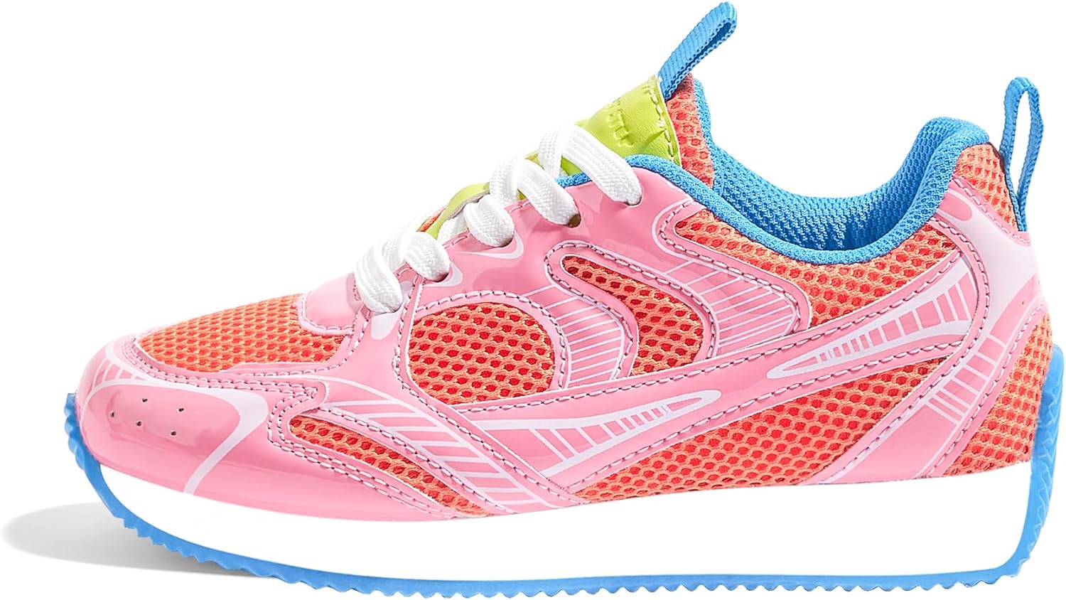 LUCKY STEP Kids Reteo Fashion Sneakers Girls Boys Breathable Mesh Tennis Casual Walking Shoes for Big&Little Kid and Toddler Athletic Trainers