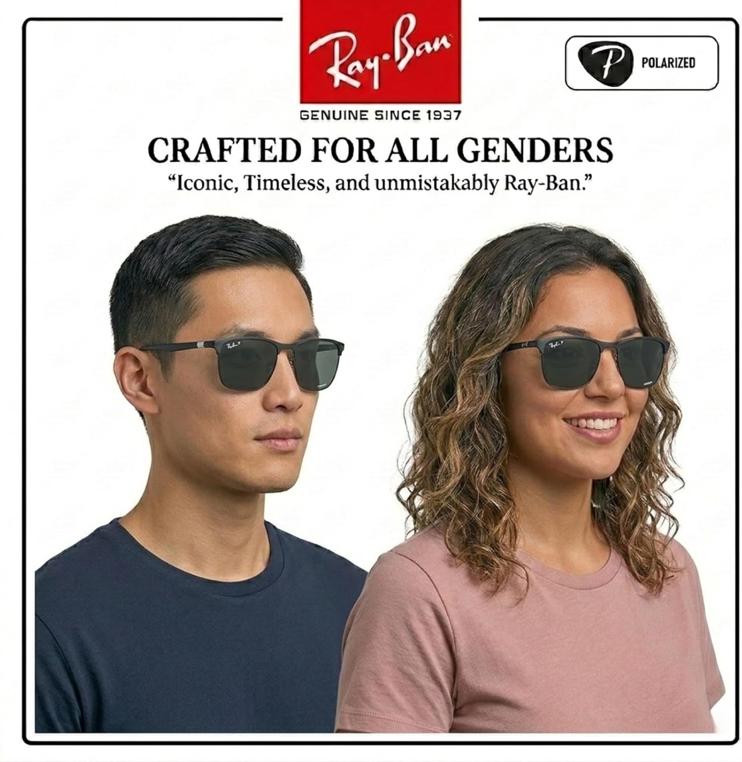 Ray-Ban RB3686 CHROMANCE POLARIZED Square Shape Sunglasses with Official Eyewear Kit