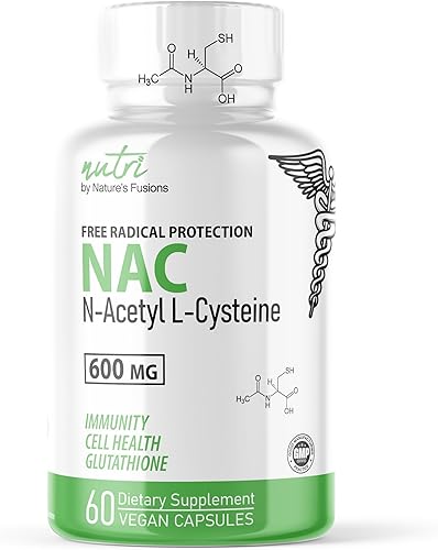 Miniatura 6 de NAC Suplemento N-acetil cisteína - (paquete de 2) NAC 600 mg - Suplemento antienvejecimiento, suplemento antioxidante, soporte hepático y pulmonar,