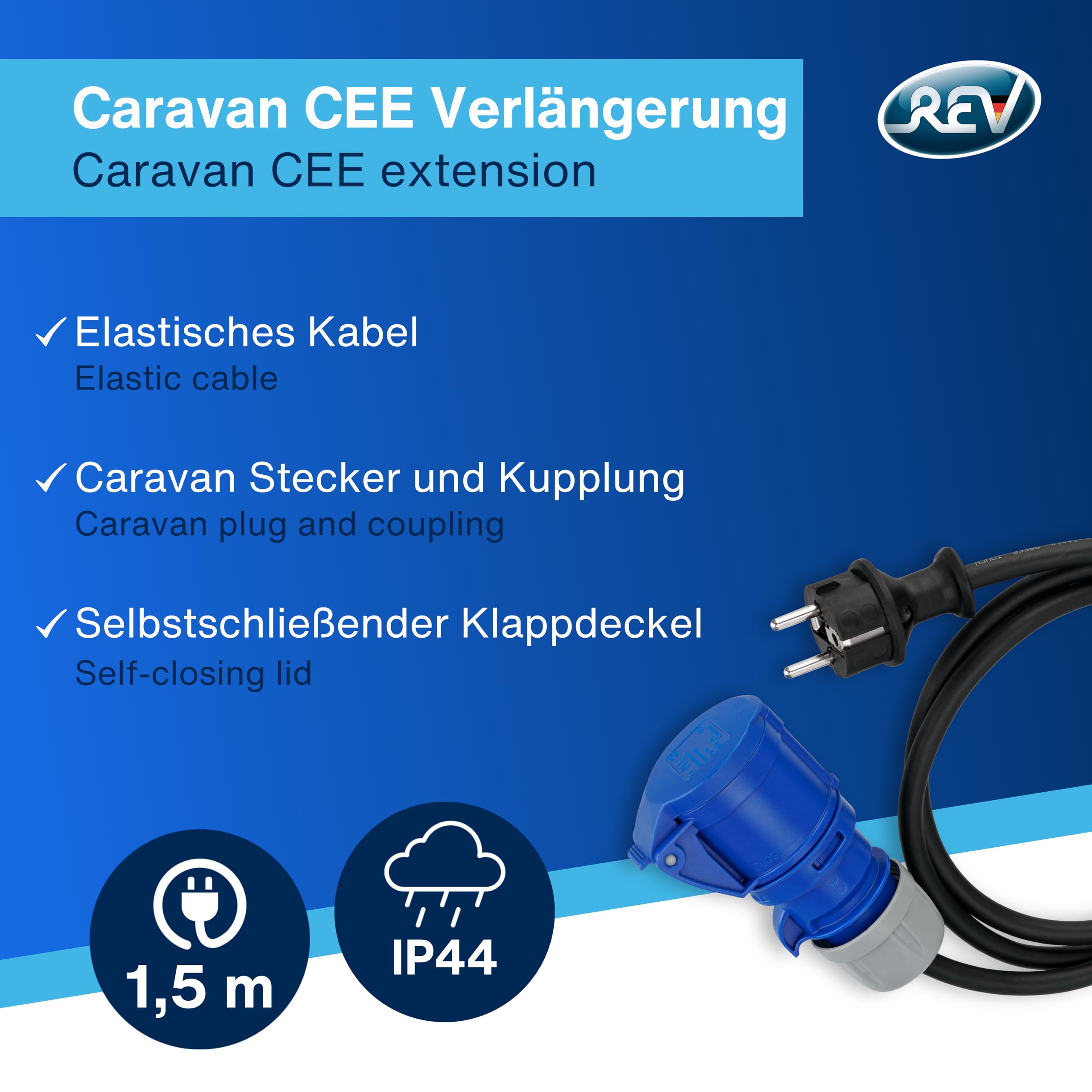 25-Foot 12/3 Outdoor Catering Extension Cord - Your Name on Cord