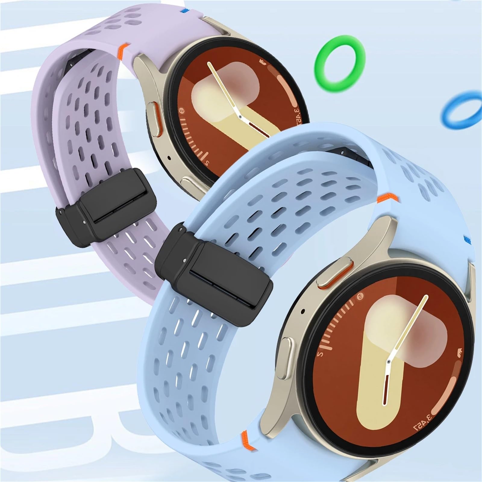 Correa de 20 mm para reloj 4, 5, Pro, 6, 7, 7LTE de 44 mm, 40 mm, correa clásica de silicona sin huecos
