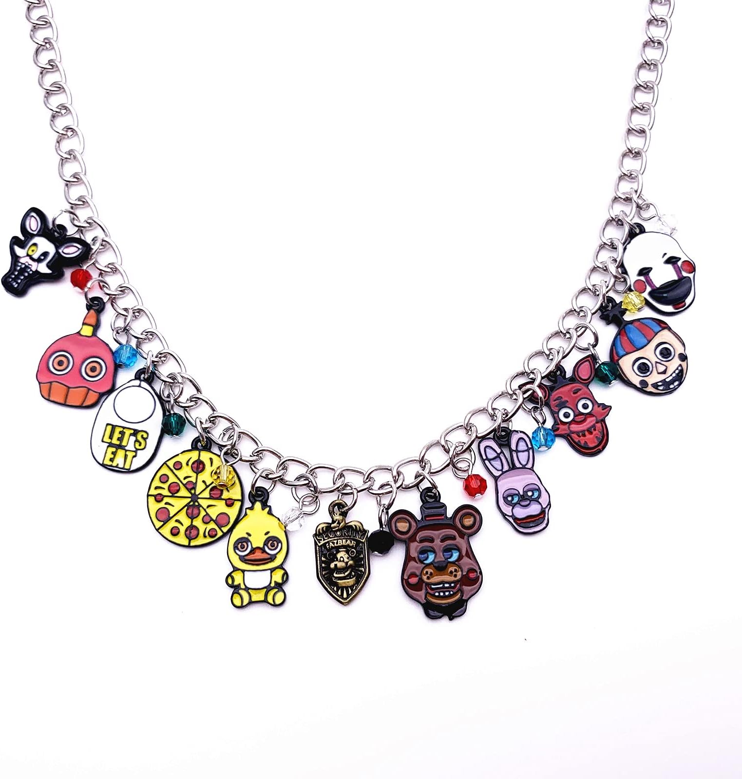 DreamWater Horror Five Night Freddy Charm Necklace Gifts for Girl Woman, Zinc, 0