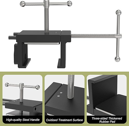 Miniatura 4 de Nuvium Paquete de 4 abrazaderas de gabinete, abrazaderas ajustables para gabinetes para una instalación fácil y rápida, 3 guías de agujeros de