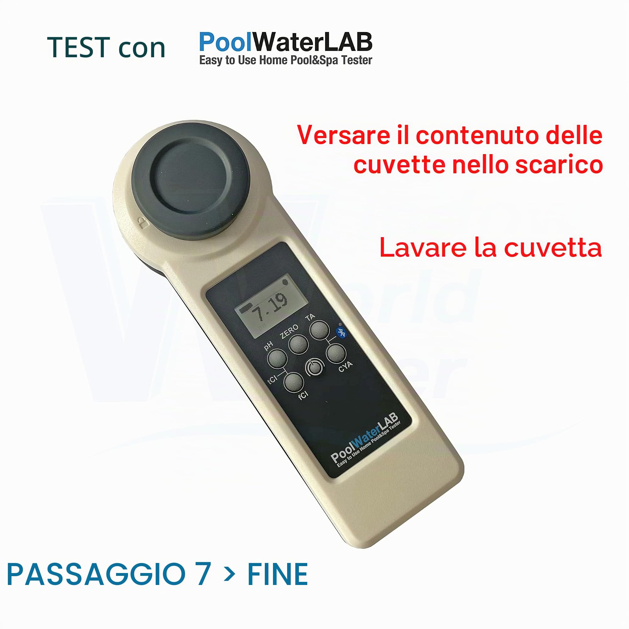 PoolLab 9 in 1, Analizzatore per acqua della piscina
