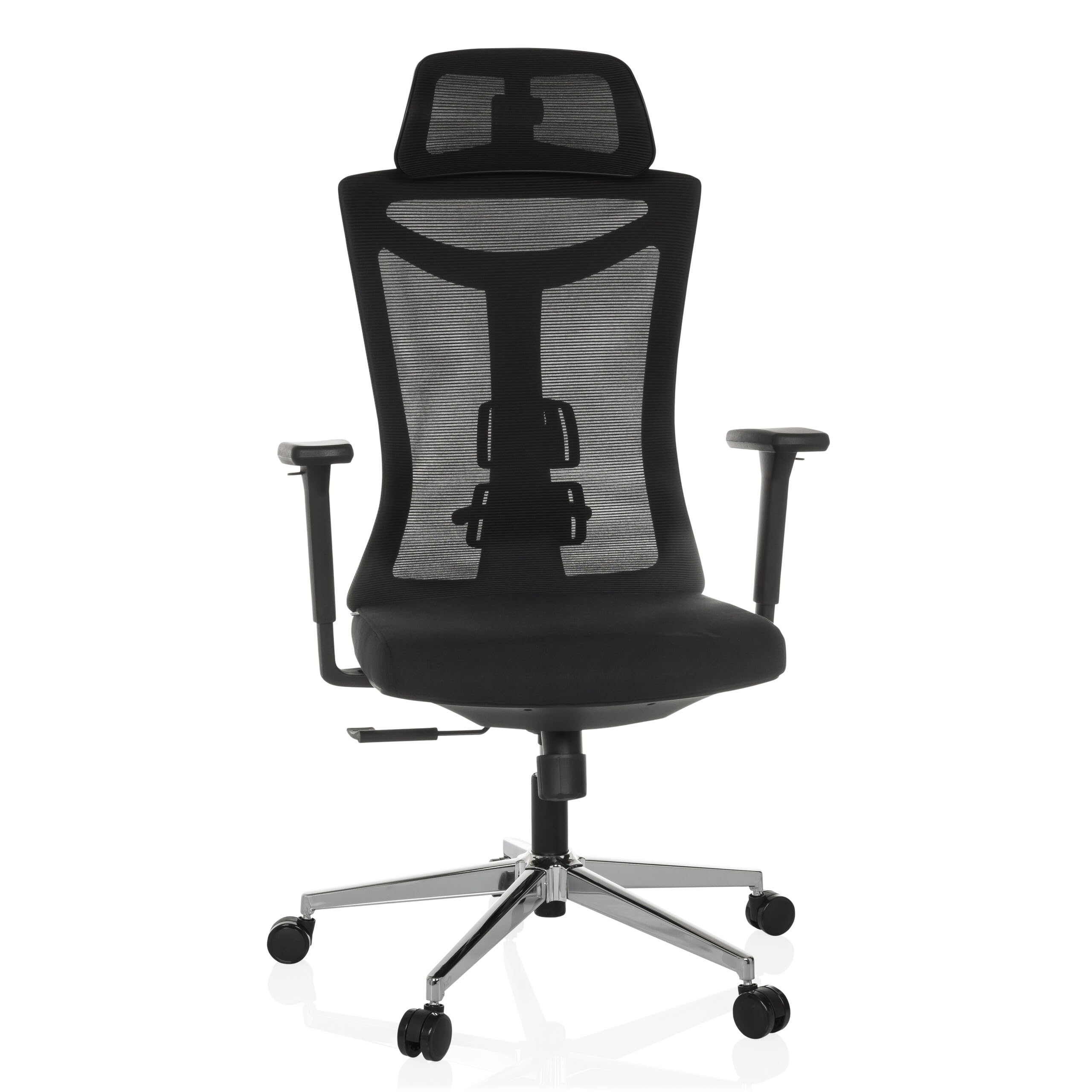 Chaise ergonomique pivotante pour le télétravail KAMIAK hjh OFFICE dossier noir