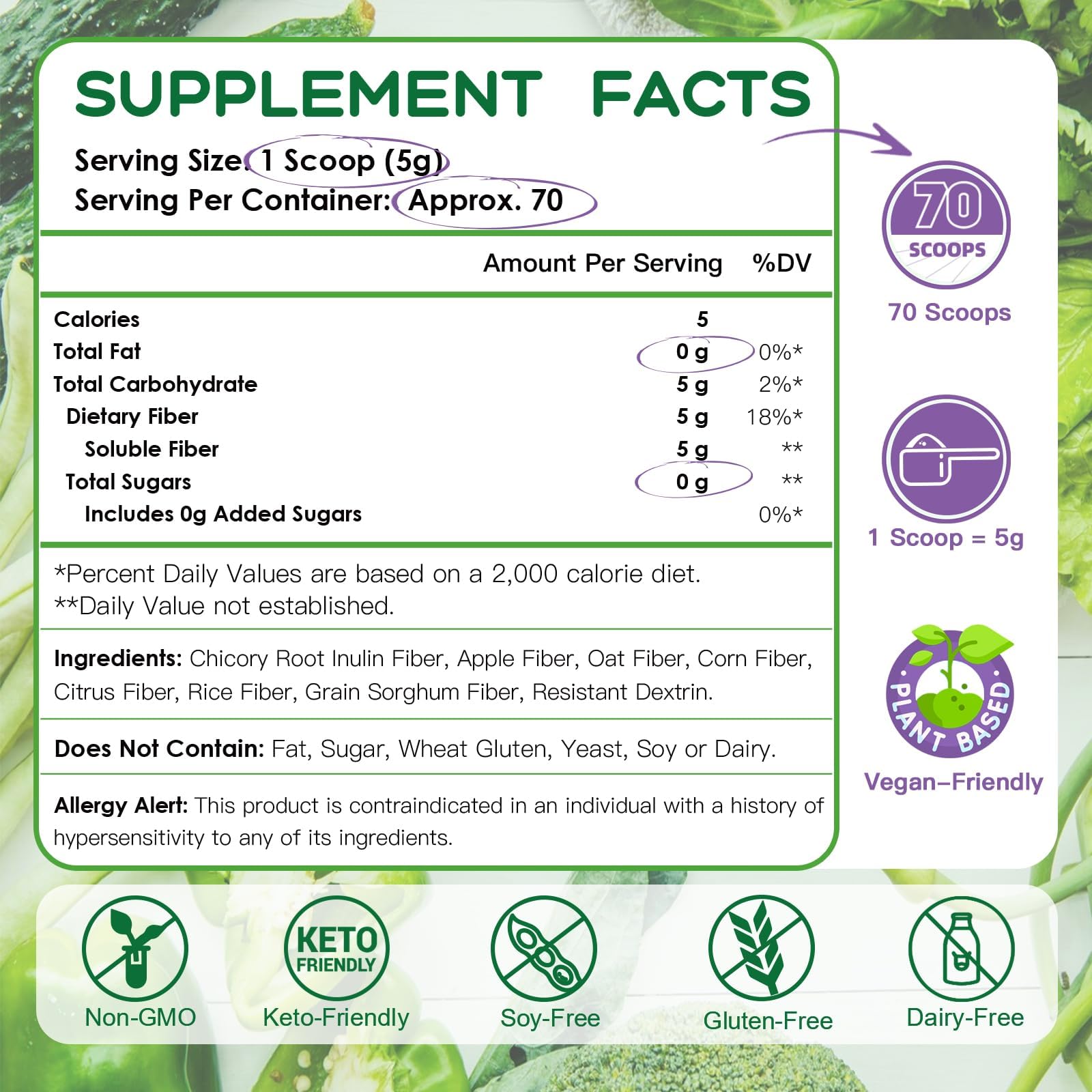 Nature Target Soluble Fiber Supplement, Unflavored Powder - 70 Servings — Amazon image 2