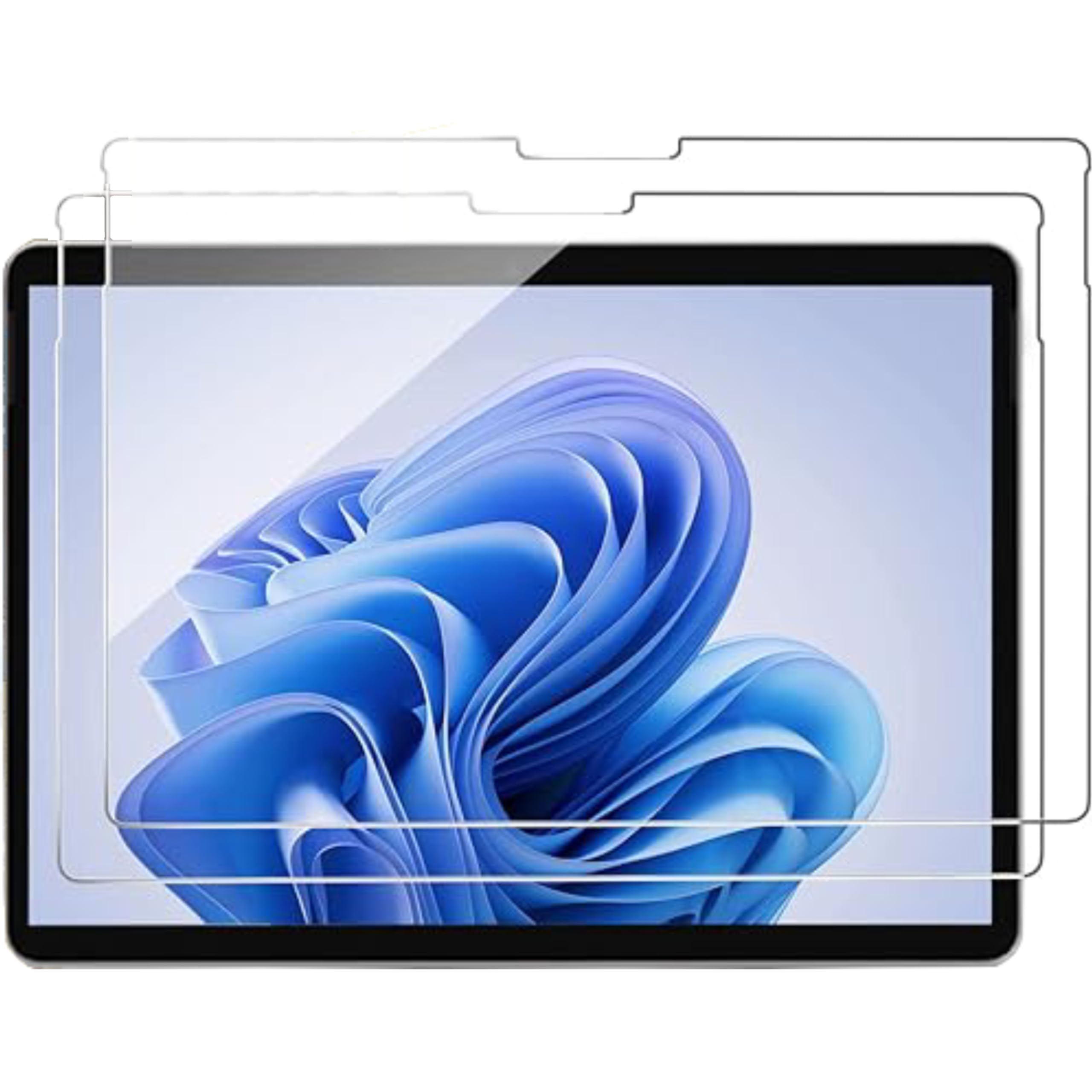 NESLIN 2 Pack Screen Protector Compatible with New Microsoft Surface Pro 11/10 2024/Surface Pro 9 2022/ Surface Pro 8/ Surface Pro X 13 Inch Glass Film, Scratch Resistant, Shockproof Screen Protector