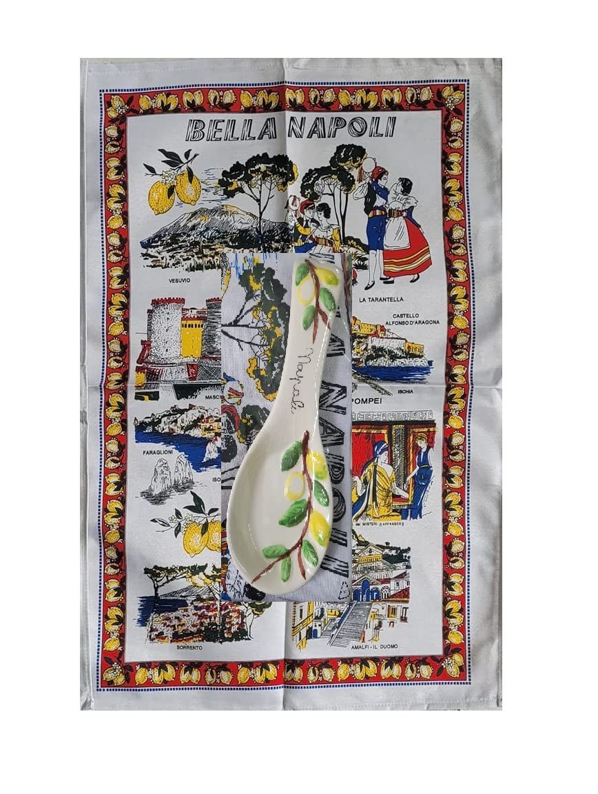 Amuleto Nápoles de cocina de 85 x 55 cm con pieza de cerámica para cucharón A1