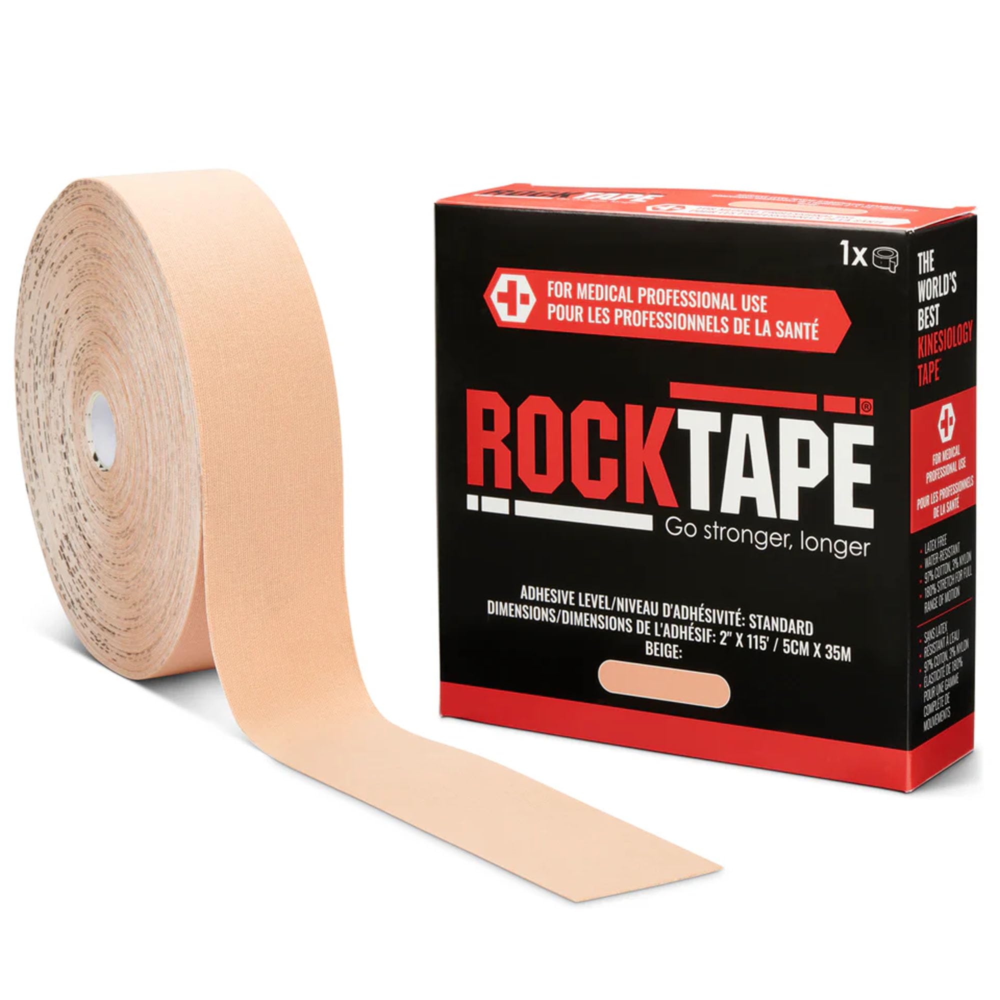 RockTape 85516 Athletic Tapes & Wraps, Beige, 2" x 105' (5cm x 32m)