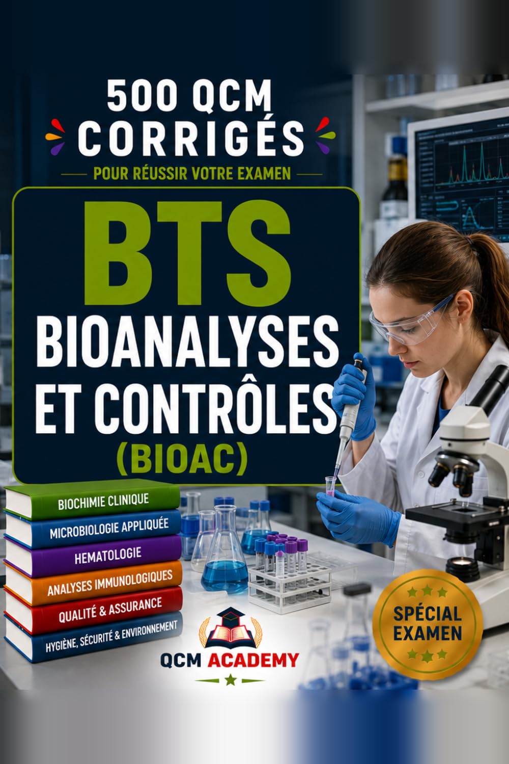 BTS BioAC: 500 QCM Corrigés | Bioanalyses et Contrôles | Cahier d'entraînement pour réussir l'examen en autonomie | Biochimie, microbiologie, instrumentation, contrôle qualité | Annales et révision