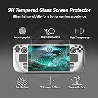 Vista 6 de bibuks Steam Deck Case,Steam Deck OLED Protective Case,Non-Slip Skin Protective Shell Accessories,Steam Deck Case with Kickstand ,2 Screen