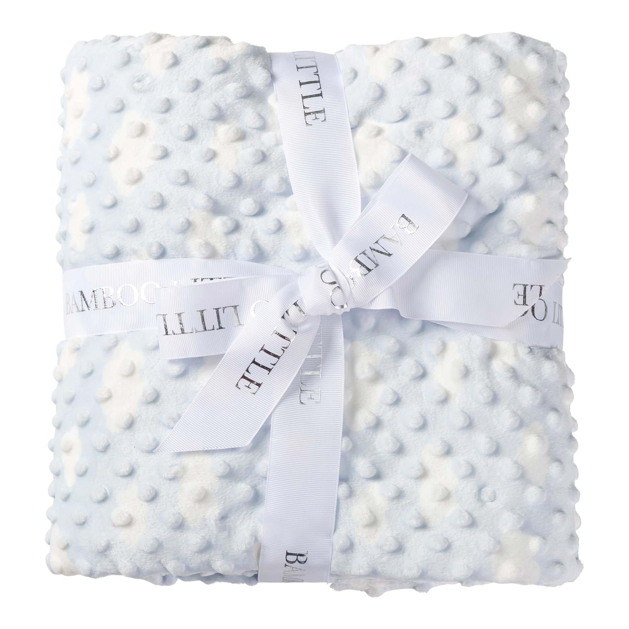Bamboo Little Manta De Felpa Suave Para Bebé, Nube Azul, Unisex, 47 X 47 Pulgadas Para Ducha Y Registro, 70% Viscosa Hecha De Bambú, 30% Algodón Entrelazado