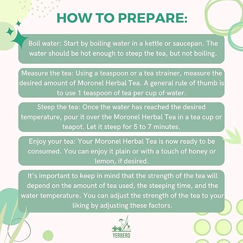 Miniatura 3 de Yerbero - Té de hierbas sueltas a granel Moronel 16oz (1 lb) (4.02 oz)  Planta De La Vida  Hookcon Synadenium Grantii  Para elaborar té Moronel  Té