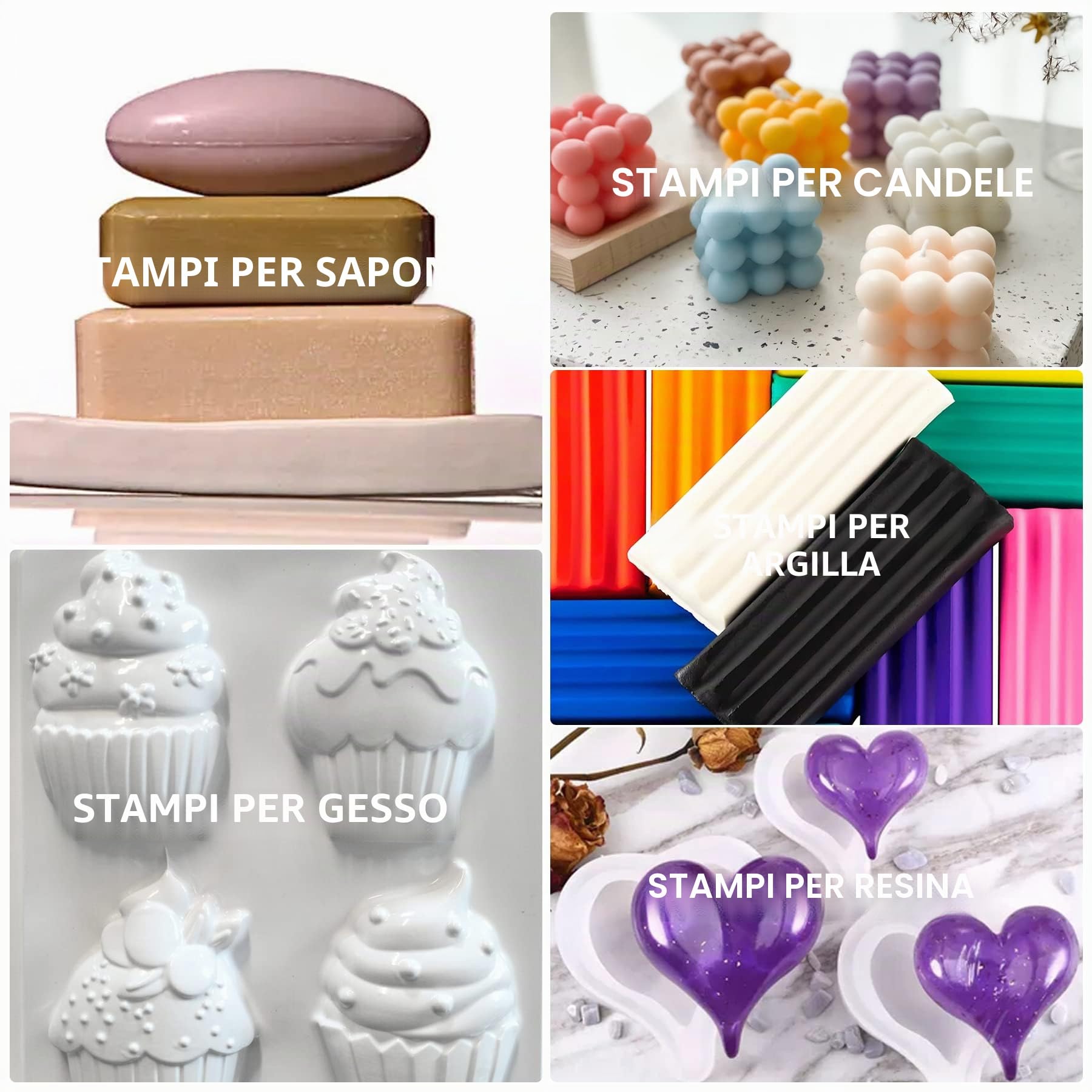 Gomma Silicone Liquido - 1.9L/2.2kg Traslucido per Fabbricazione di Stampi - 1:1 per Stampi in Resina Epossidica Fai Da Te, Mold Creazione Gioielli, Fabbricazione Manuale