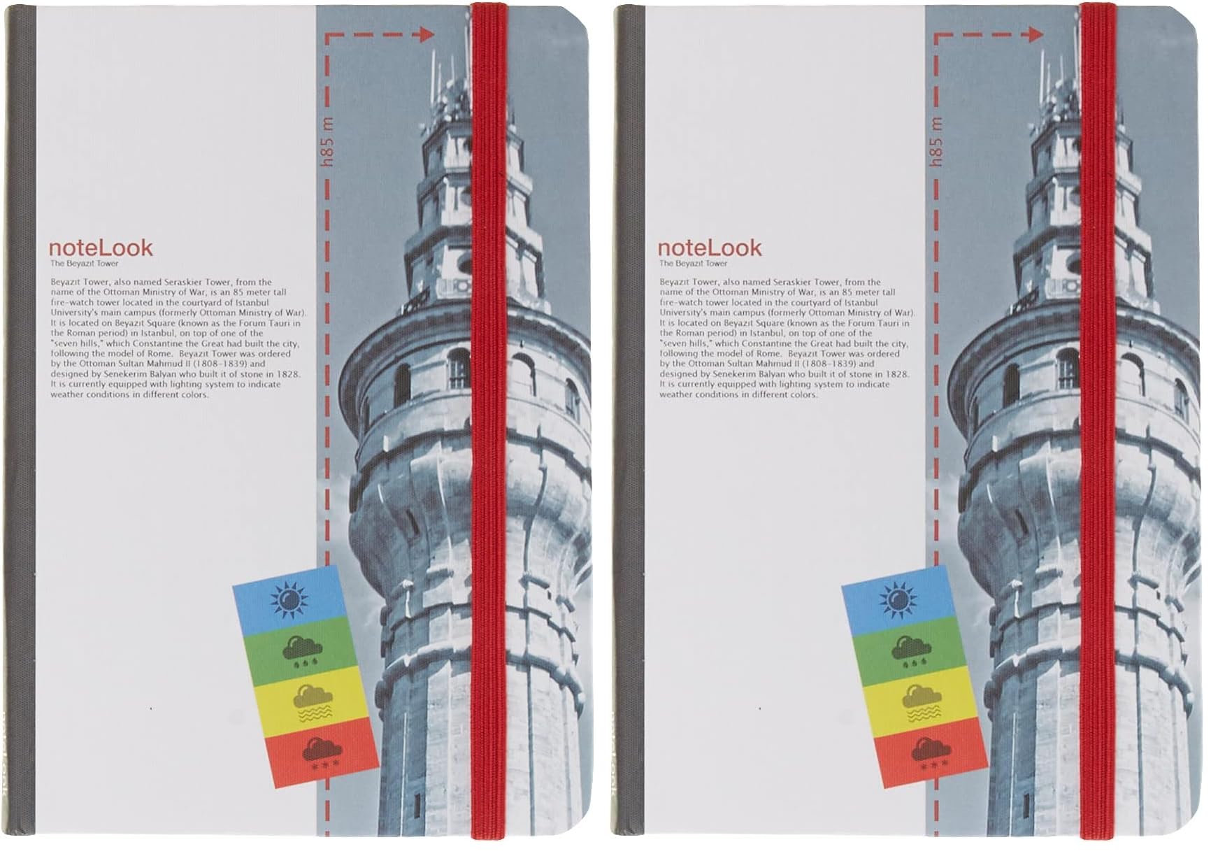 Scrikss Istanbul Kuleler Notelook Çizgisiz Defter A6 (2 paketi)