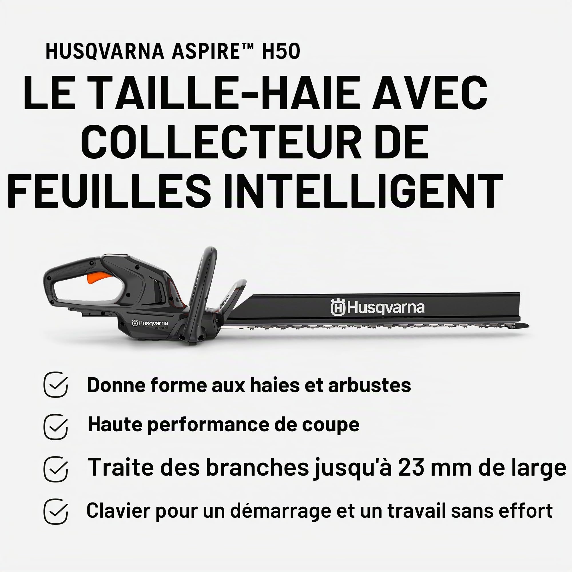Husqvarna Taille-Haie sur Batterie Aspire H50-P4A Lame 50 cm