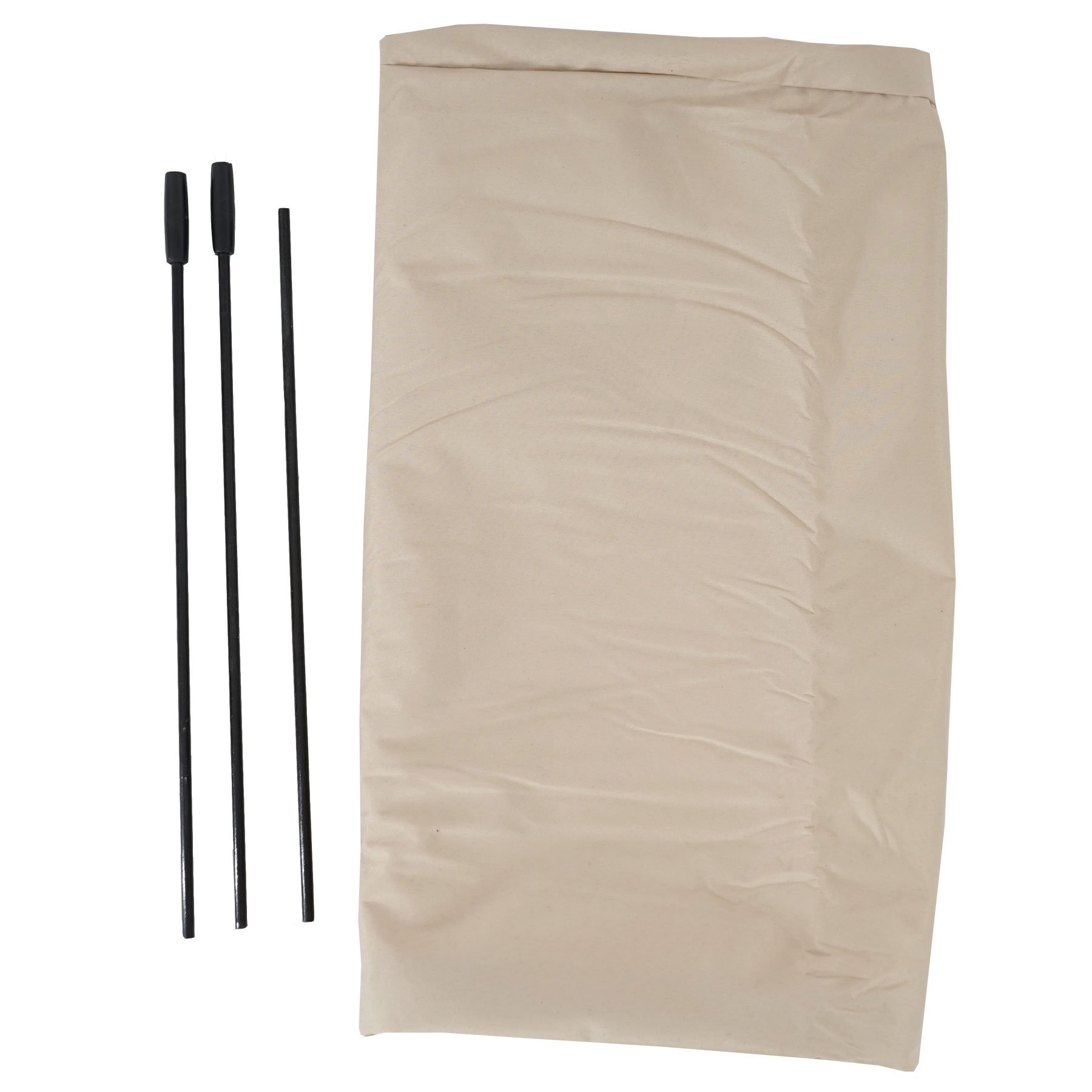 Housse de protection pour parasol HWC, fermeture à glissière - 3x4m crème