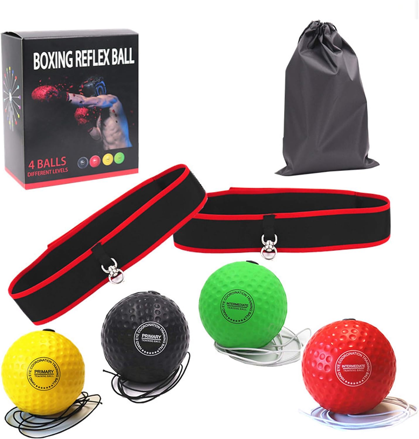 Faletony Boxing Reflex Ball Set for Adults and Kids, 4 React Reflex