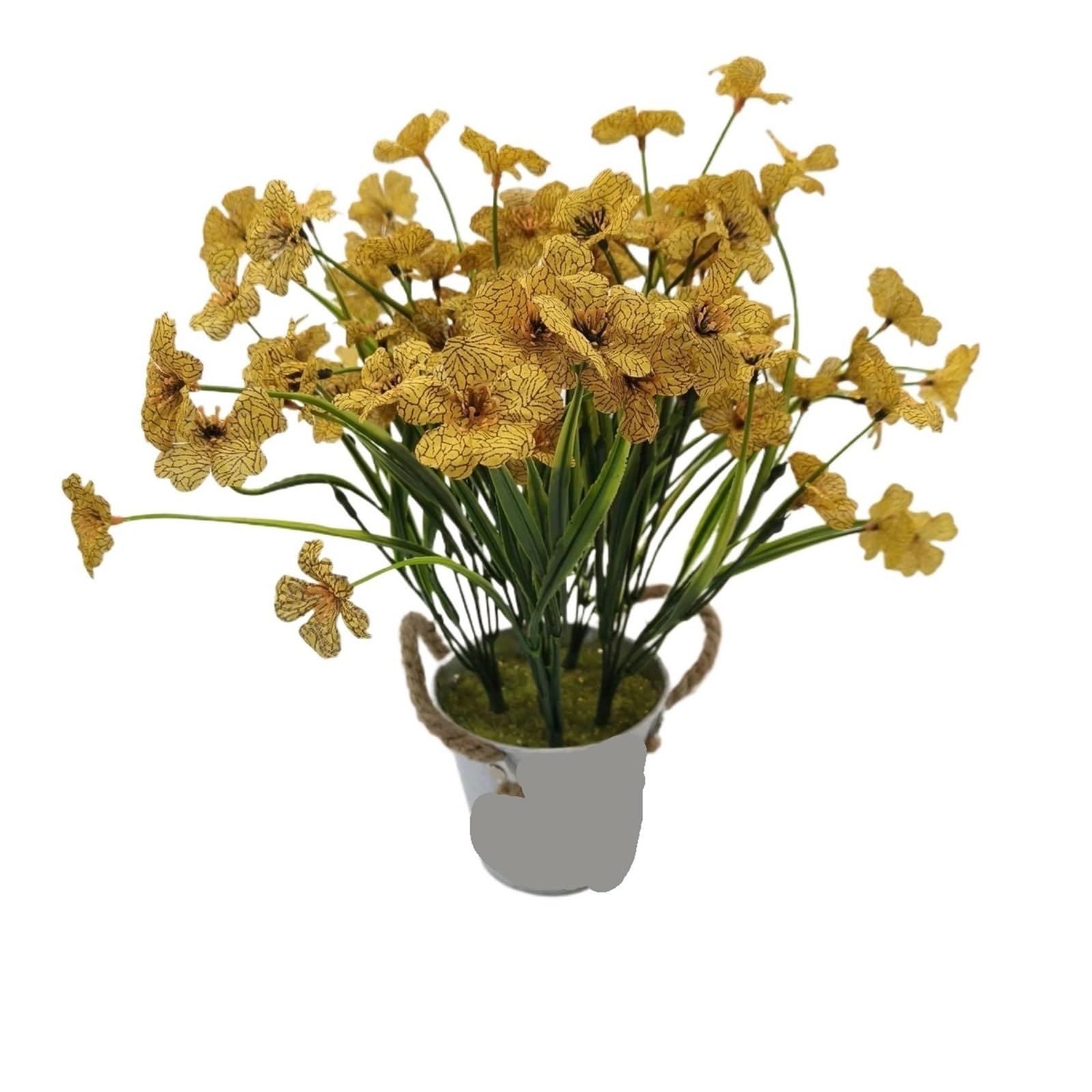 Yeobezn Artificial Buttercup Flowers 12PCS Artificial Flowers Flowers Faux Fake For Outdoor Porch Yard Garden Home Decor(Yellow)