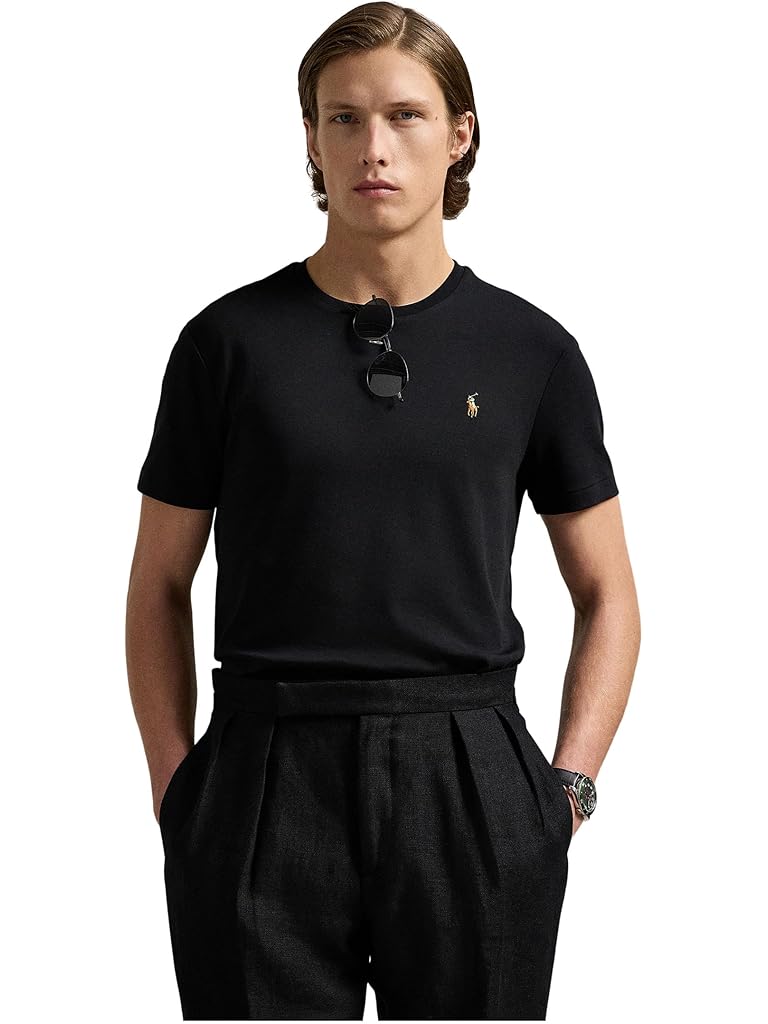Black Polo Ralph Lauren Custom Slim Fit Soft Cotton T-Shirt
