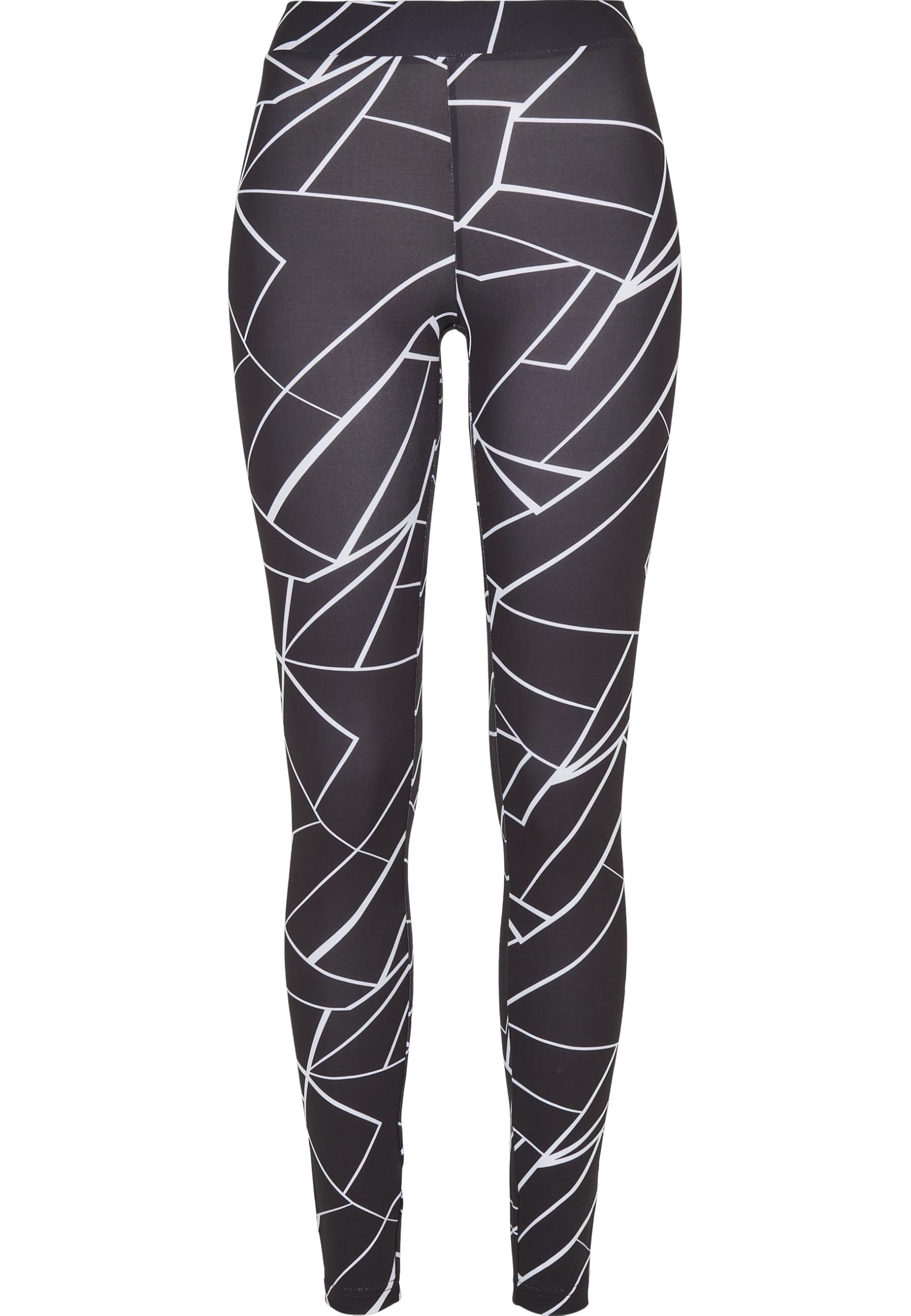 Urban Classics Women's Ladies AOP Leggings, Geometric Black, XXXL