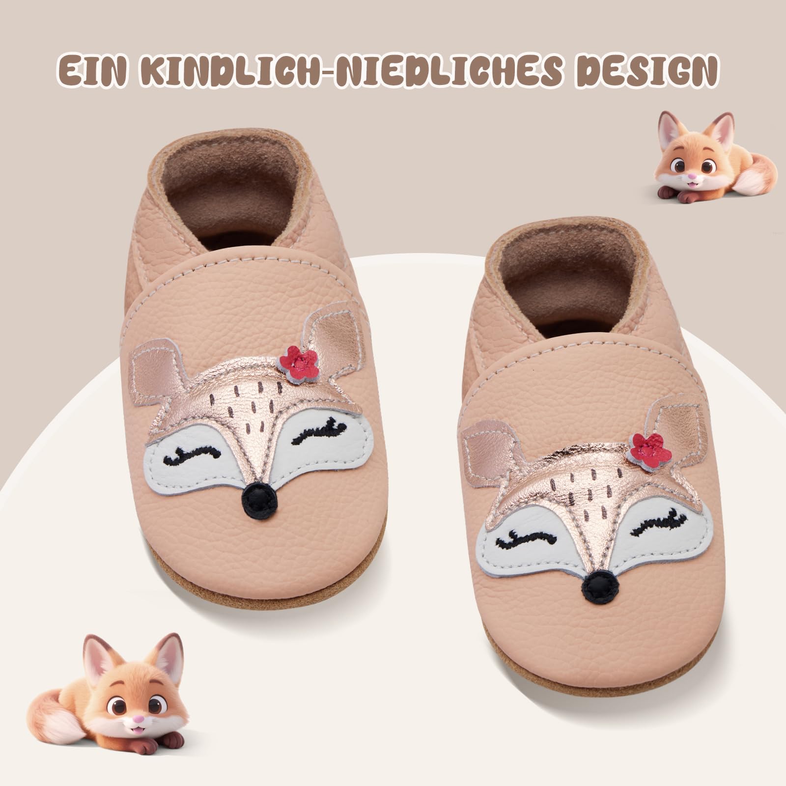 IceUnicorn Primeros Zapatos para Niños Zapatos de Cuero Suave para Bebés Zapatillas de Estar por casa para Niños