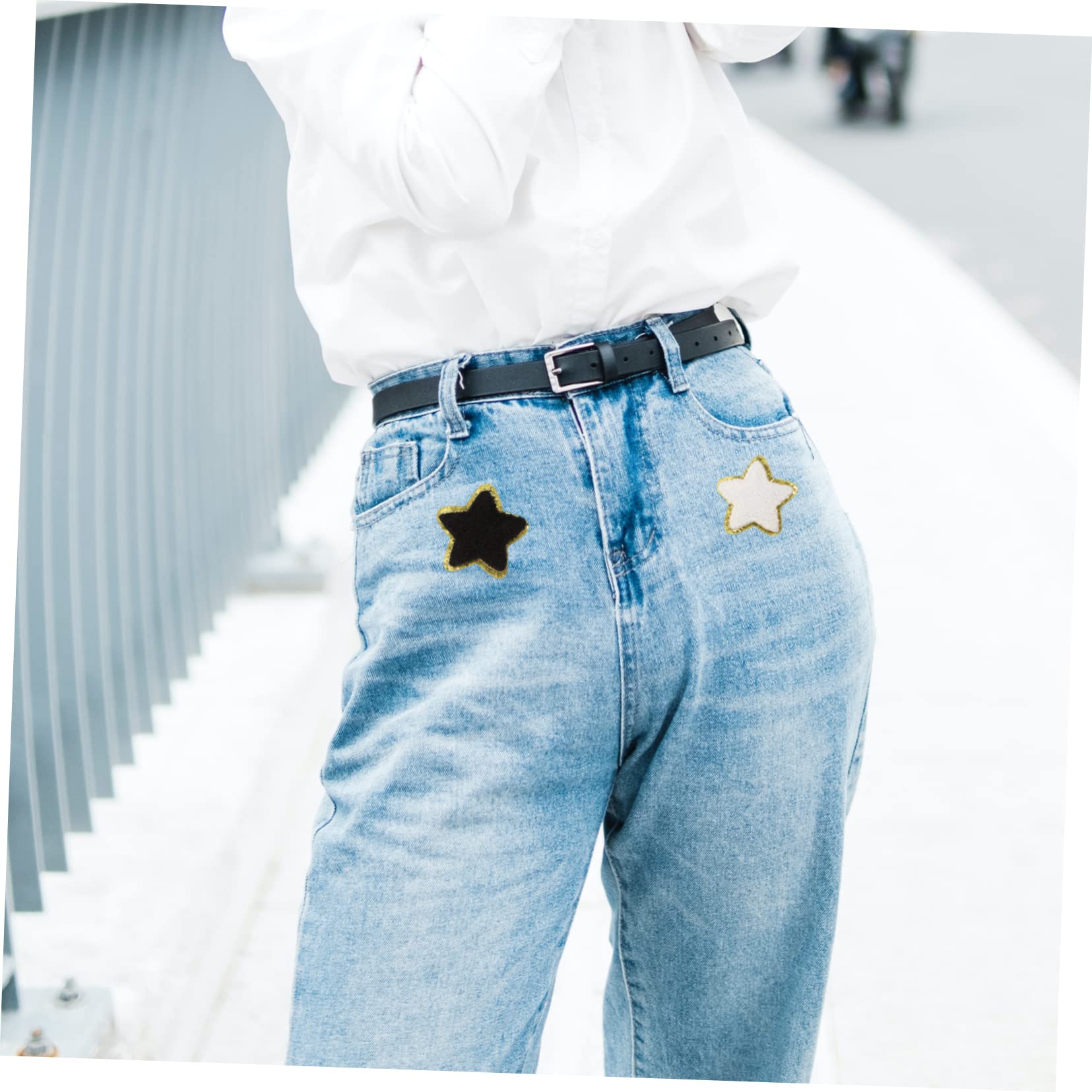 Angoily 2 Set Toppe Termoadesive Stella Glitterate Applique Decorativa Per Vestiti Jeans E Accessori Toppe Per Riparazione E Decorazione Abbigliamento Facili Da Applicare E 32 Pezzi * 2