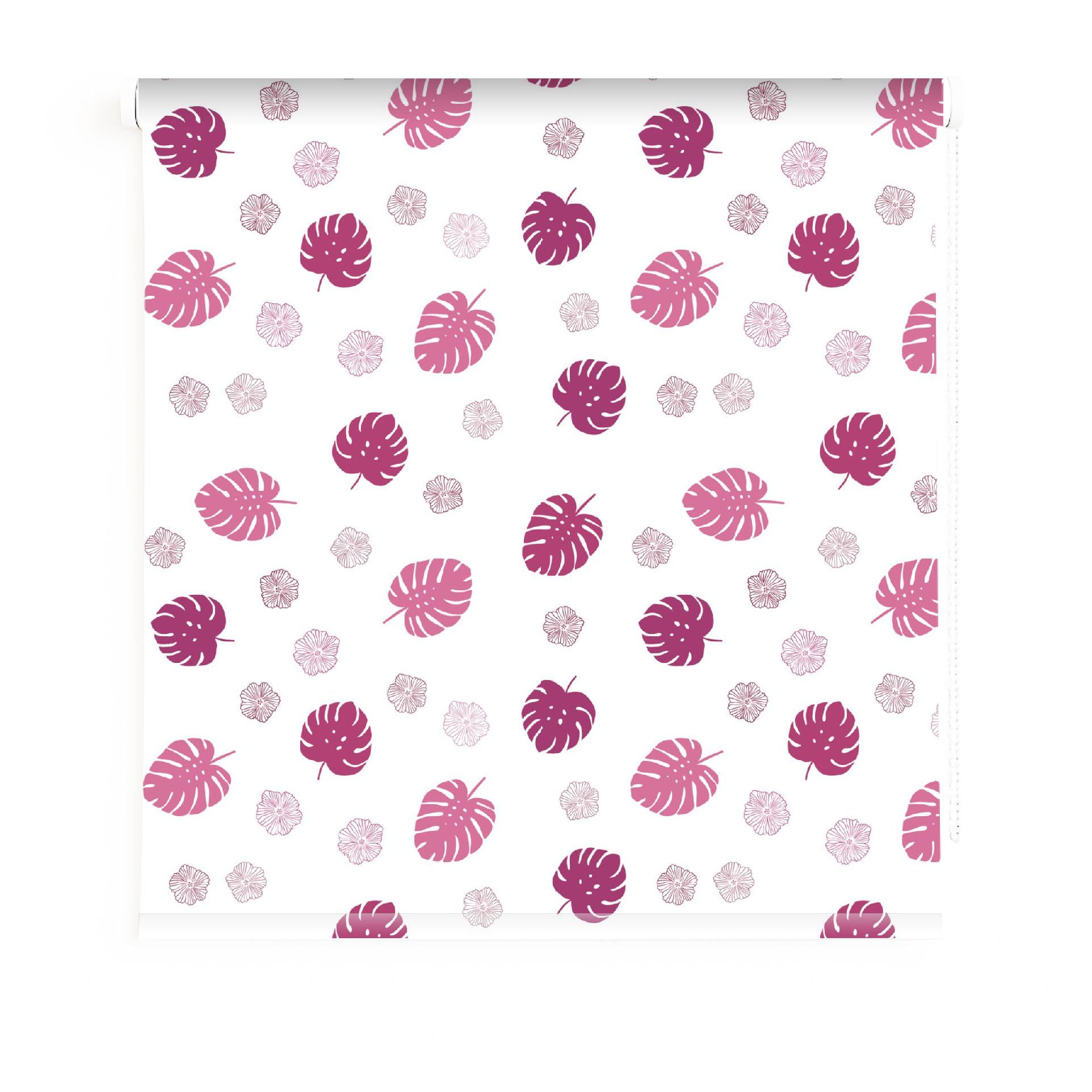 Estor enrollable estampado hojas 306 chica, estor habitación juvenil chica, estor enrollable habitación juvenil o Infantil chicas. Estores infantiles Niña Rosa. (40x60)