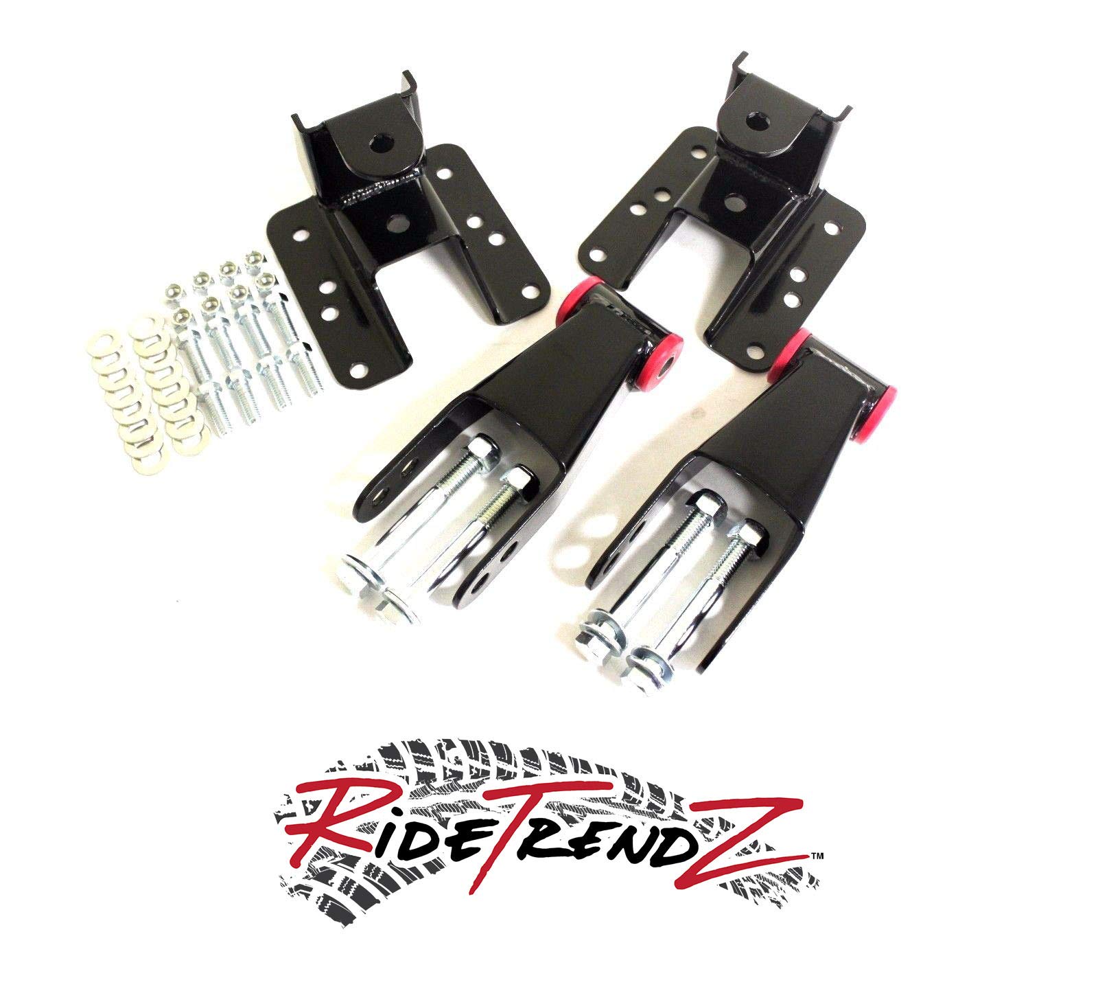 RTZ 3" Front Lowering Coil Springs + 4" Rear Hanger & Shackle Kit For Chevy/GMC Silverado/Sierra 1500 2WD V6 (1988-1998) - View #4