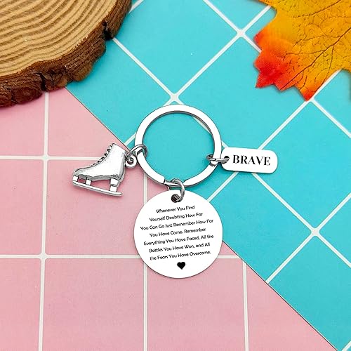 Miniatura 7 de Heigebi Roller Skate Keychain Athletic Keychain Roller Skate Gifts Keyring Skate Lover Gift