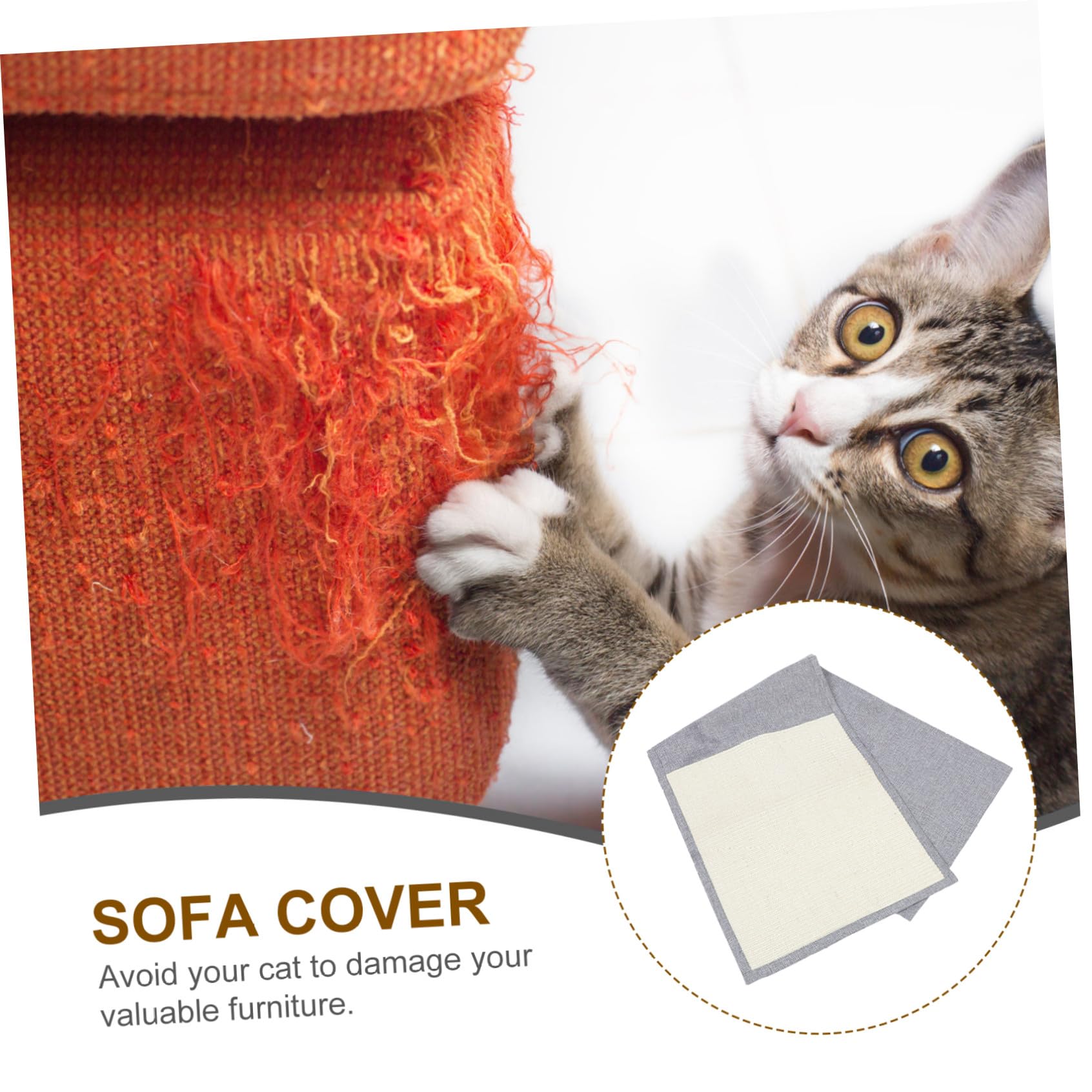 TOYANDONA Protector contra Arañazos Funda Resistente para Sofá Garra de Sisal Antiarañazos y Entretenido para Reposabrazos para Gatos en Oficina o Habitación
