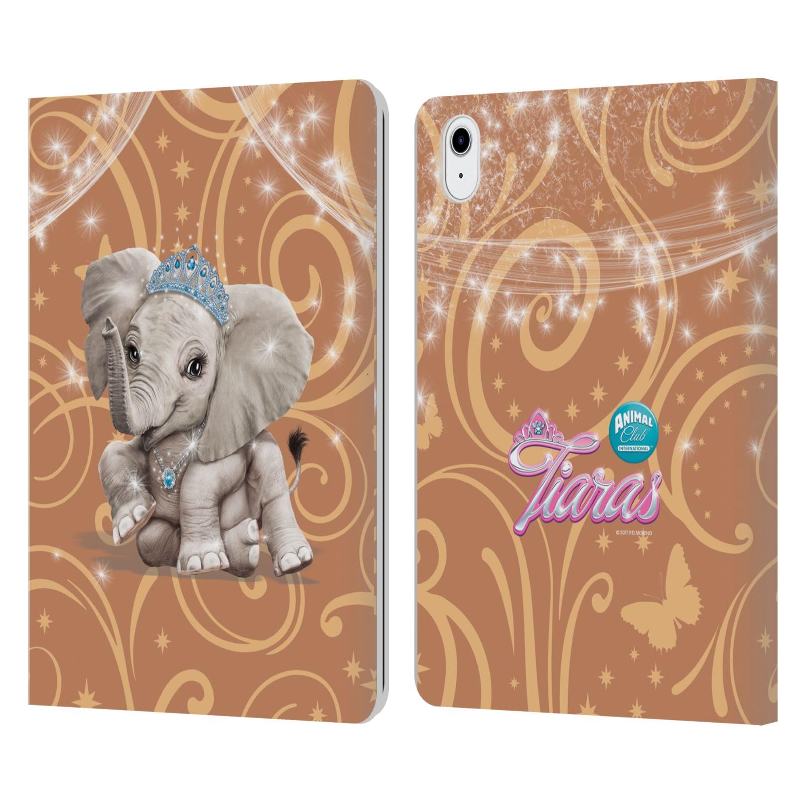 Funda de tableta iPad Air 2022 resistente a arañazos con estampado de elefante 7