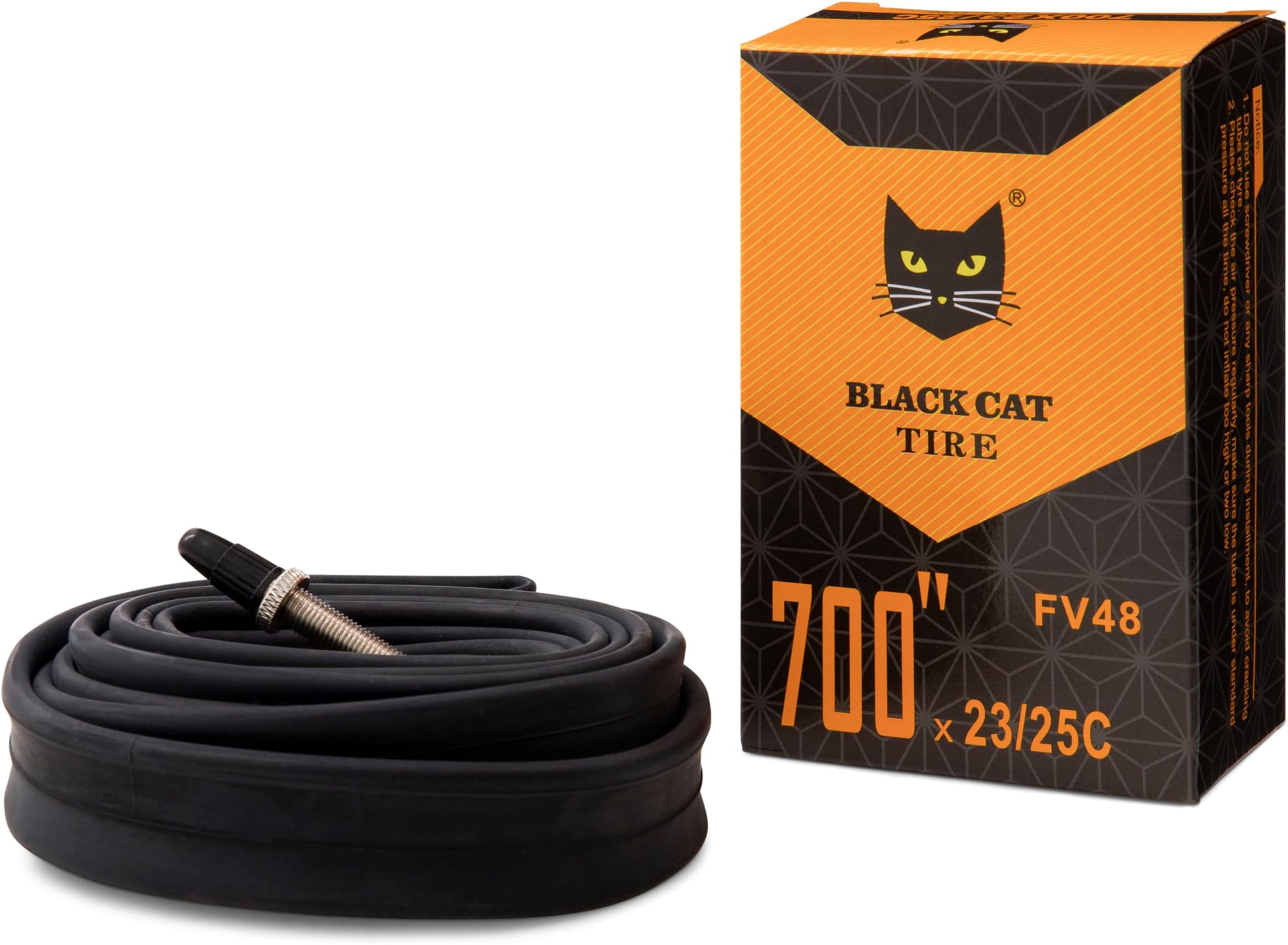 2 PNEUS LÉGERS ALTA BIKE 700 x 25c NOIR/GOMME LISSE avec TUBES PRESTA 60MM