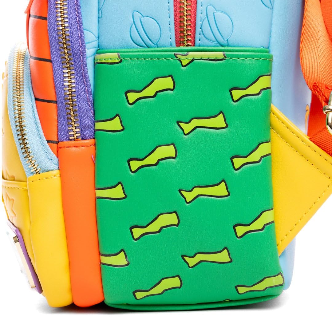 Loungefly Nickelodeon Rugrats Tommy, Chuckie y Angélica - Mochila de triple bolsillo para mujer