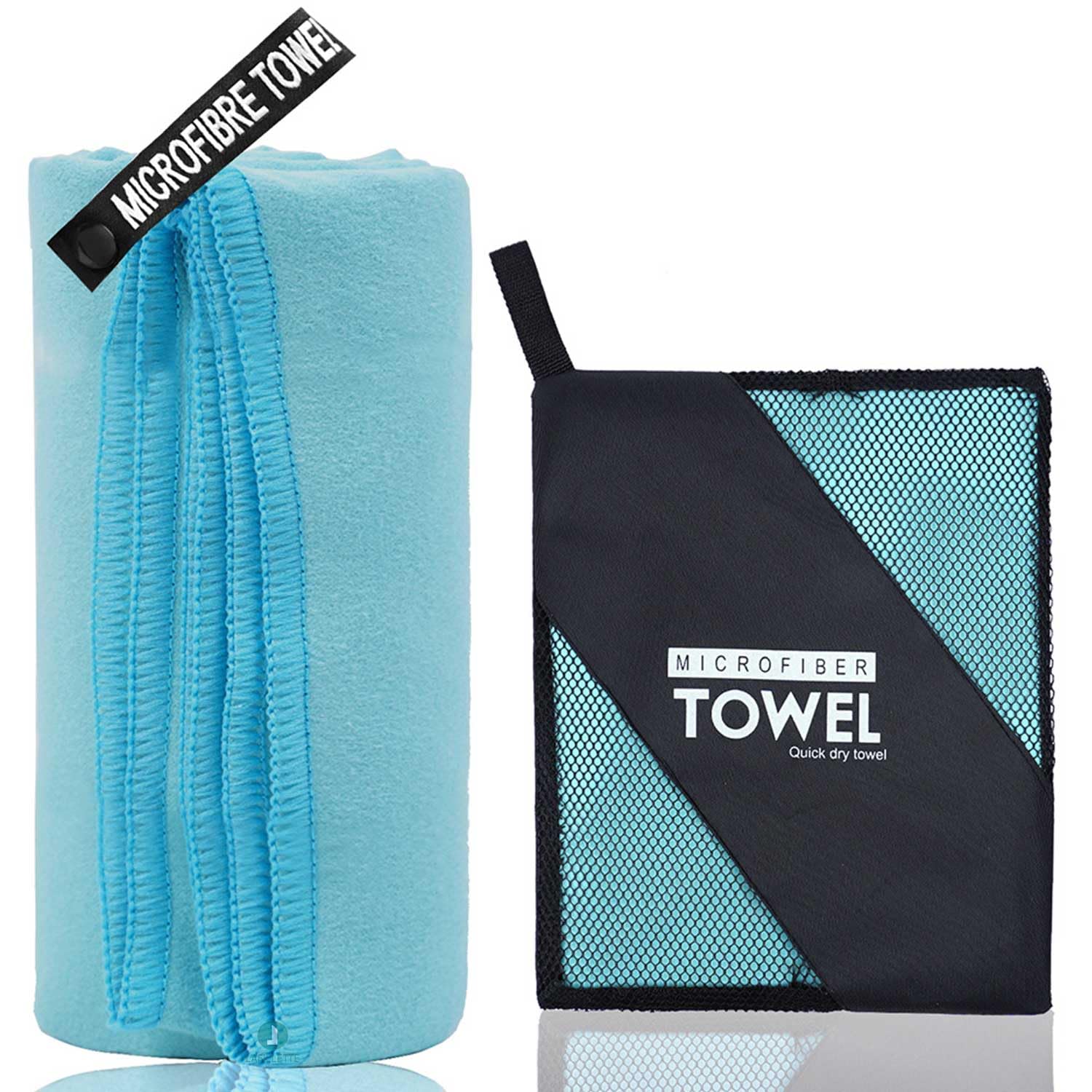 LAFILLETTE Quick Dry Lightweight Towel Suitable for Trip, Beach, Shower, Backpacking, Pool (Light Blue)