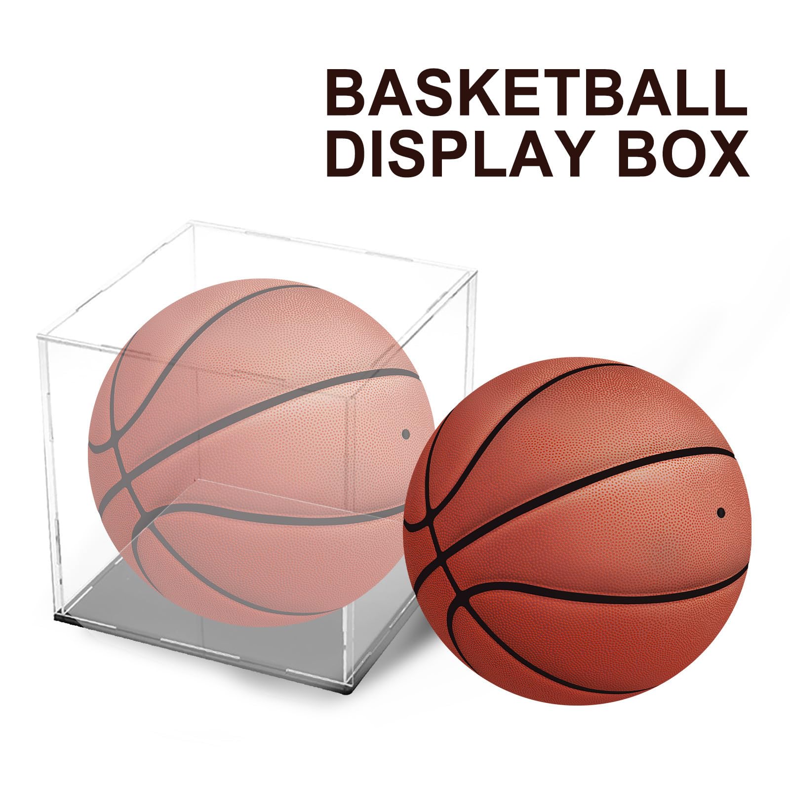 Caja de Exhibición Acrílica Transparente para Baloncesto, Polvo