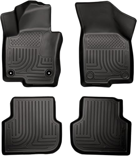 Husky Liners Weatherbeater Series | Forros de piso delantero y segundo asiento - Negro | 98831 | Compatible con Volkswagen Jetta Sedan 2011-2018, 4